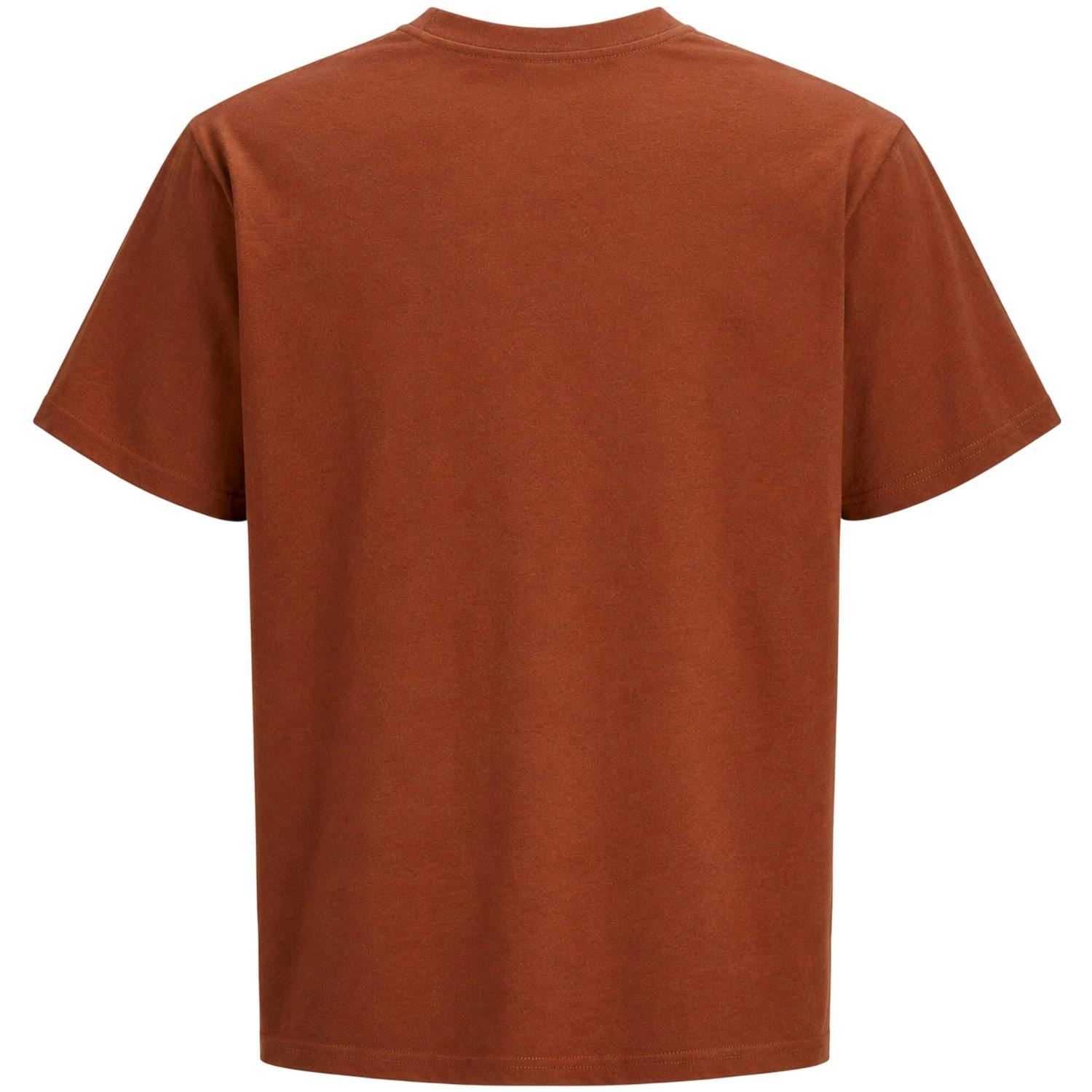 Jack And Jones Men's Logo Combed Cotton T-Shirt - Brandy - L - Brandy - 100% Cotton