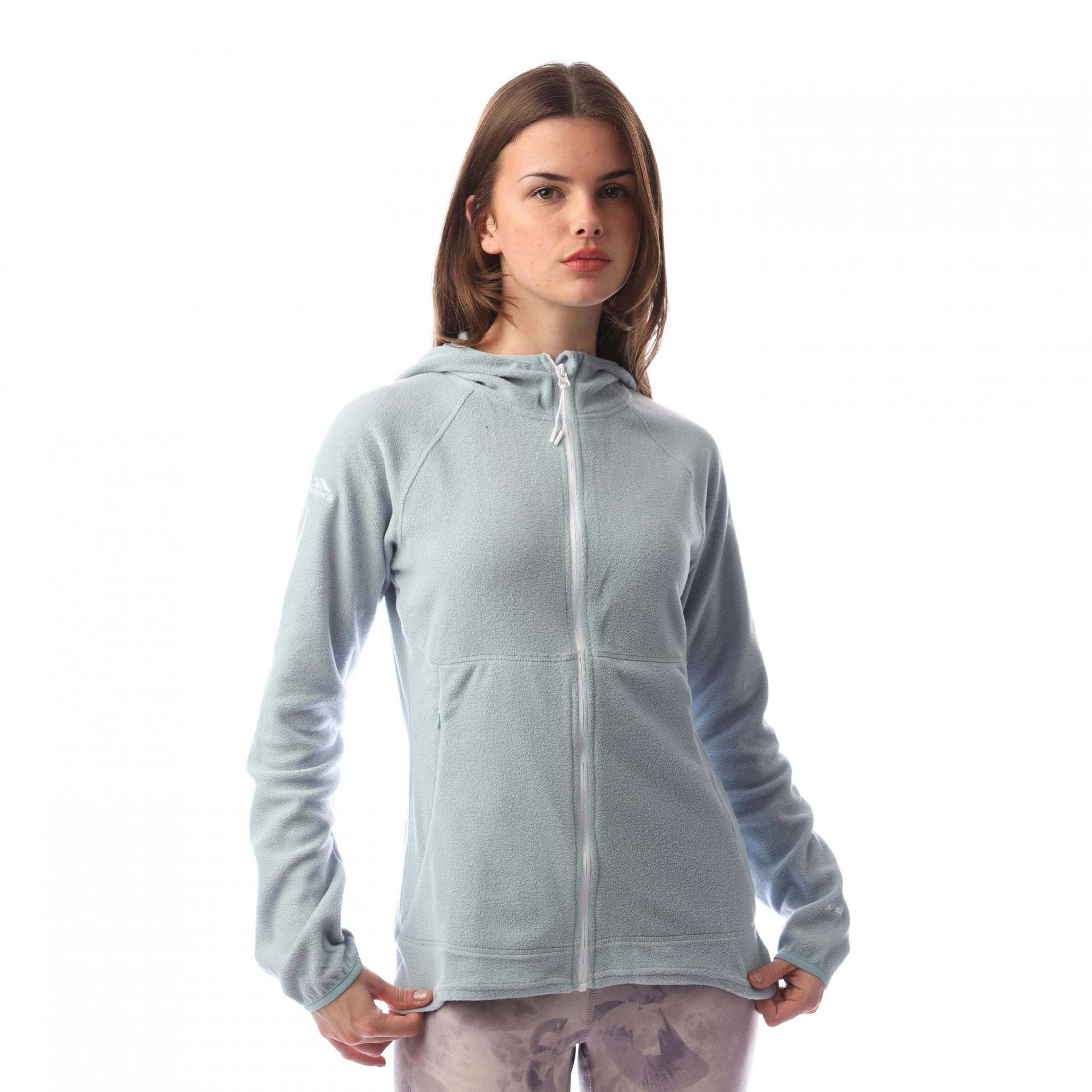 Trespass Women's Blue Mollo Fleece Full Zip Hoodie - 10 Uk - 100% Polyester
