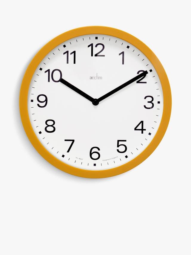 Acctim Renhold Wall Clock Contemporary 25Cm Kitchen/Living Room/Bedroom/Office Clock - Dijon