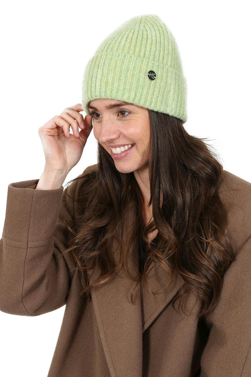 Hotsquash Women's Ribbed Beanie Hat - Lime - Onesize