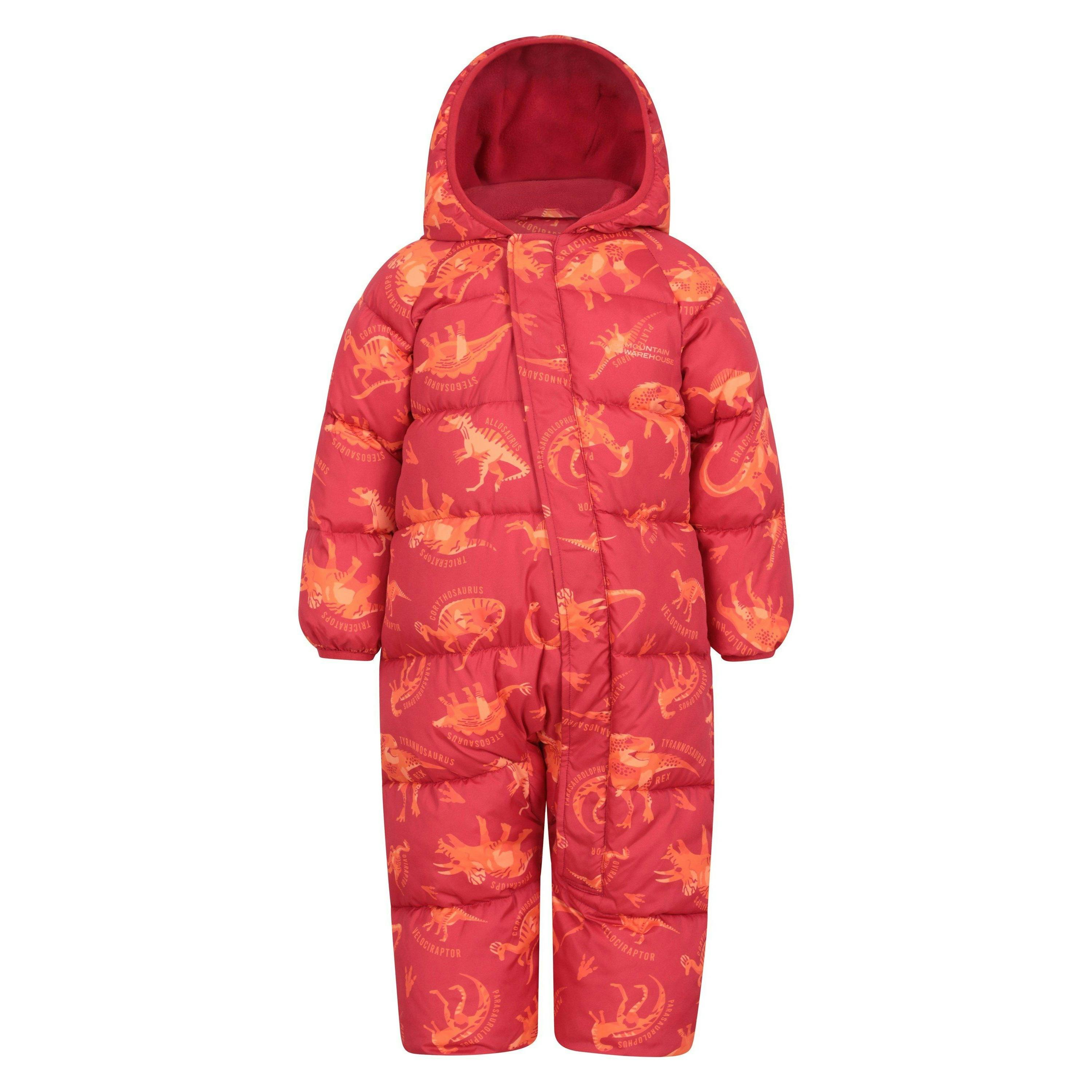 Mountain Warehouse Red Toddler Frosty Clouds Padded Snowsuit - 6-12 Months - 100% Polyester