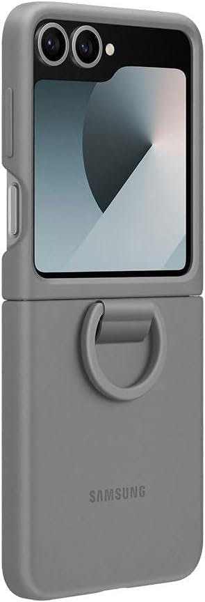 Samsung Galaxy Z Flip 6 Silicone Case With Ring Grey - Ef-Pf741tjegww - Image 3