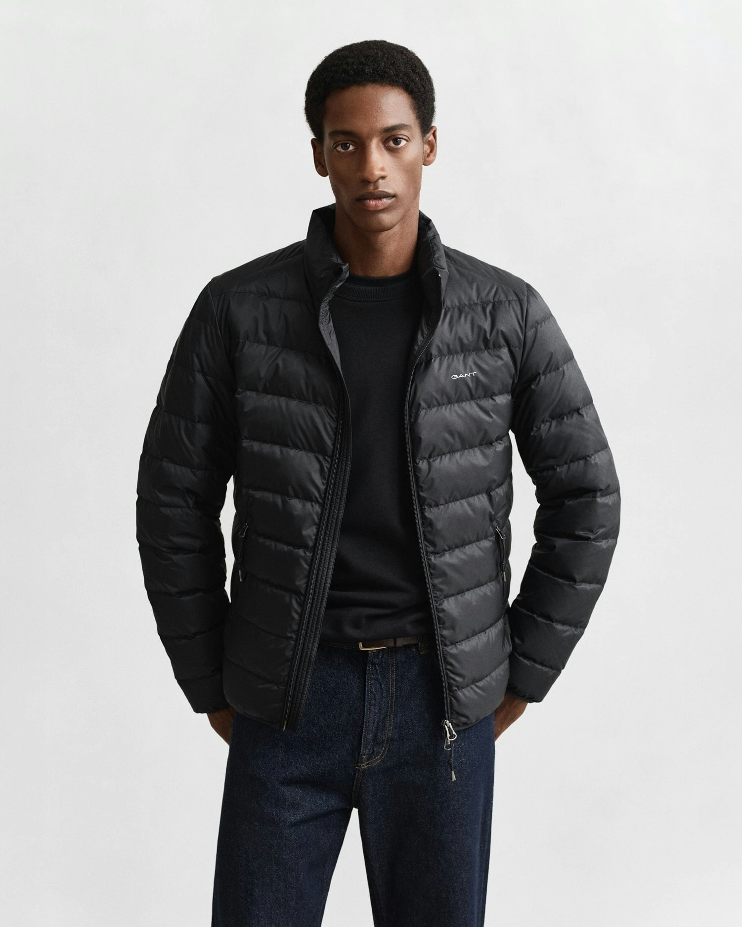 Gant Men's Light/Black Down Padded Jacket - 5 - 5 - M