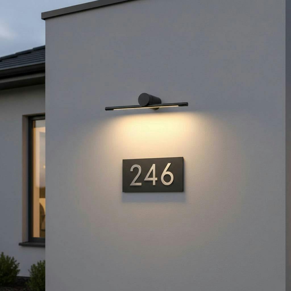 Rackhams Black/Light 6 Watt Outdoor Led Sign Wall