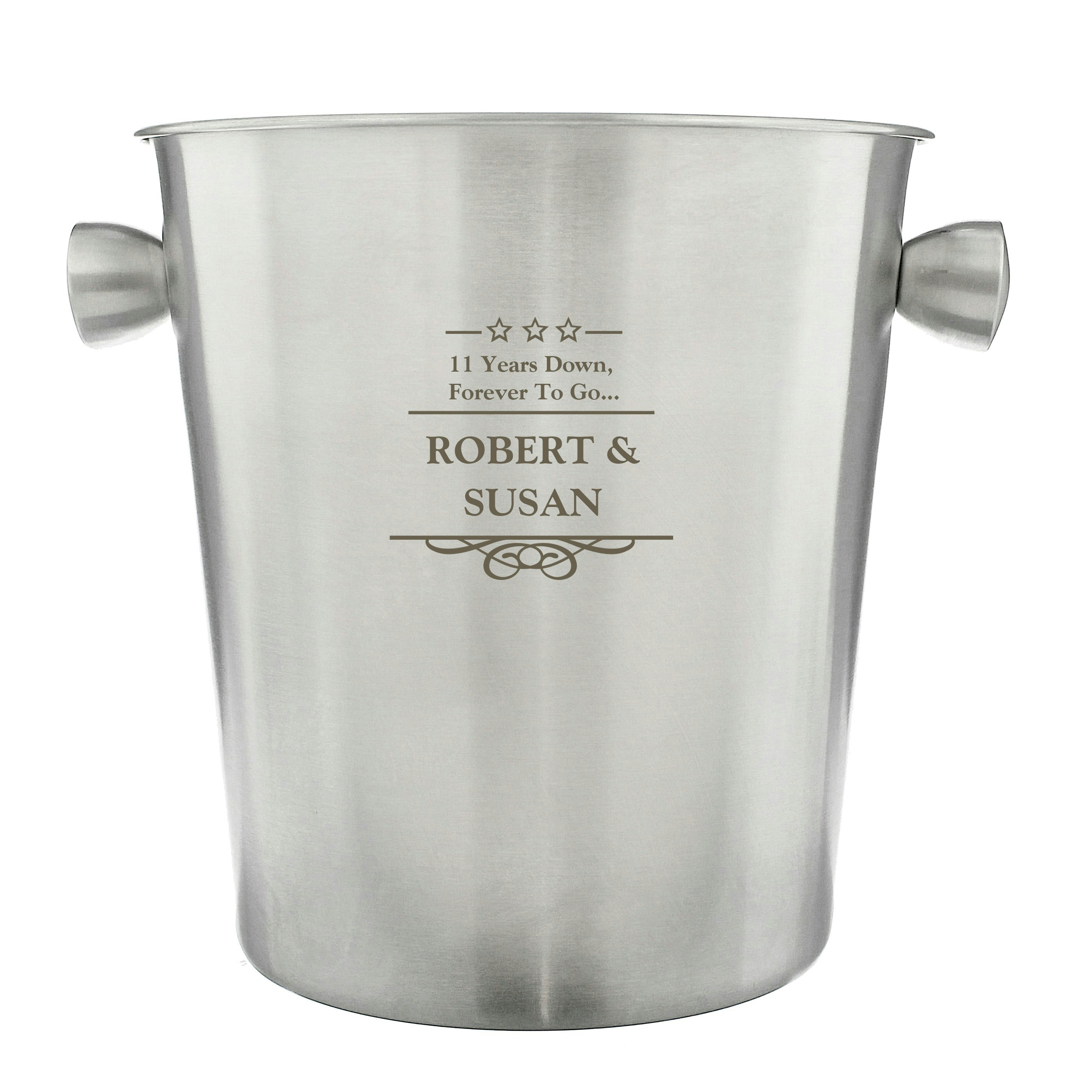 Personalised Memento Company Personalised Stainless Steel Ice Bucket