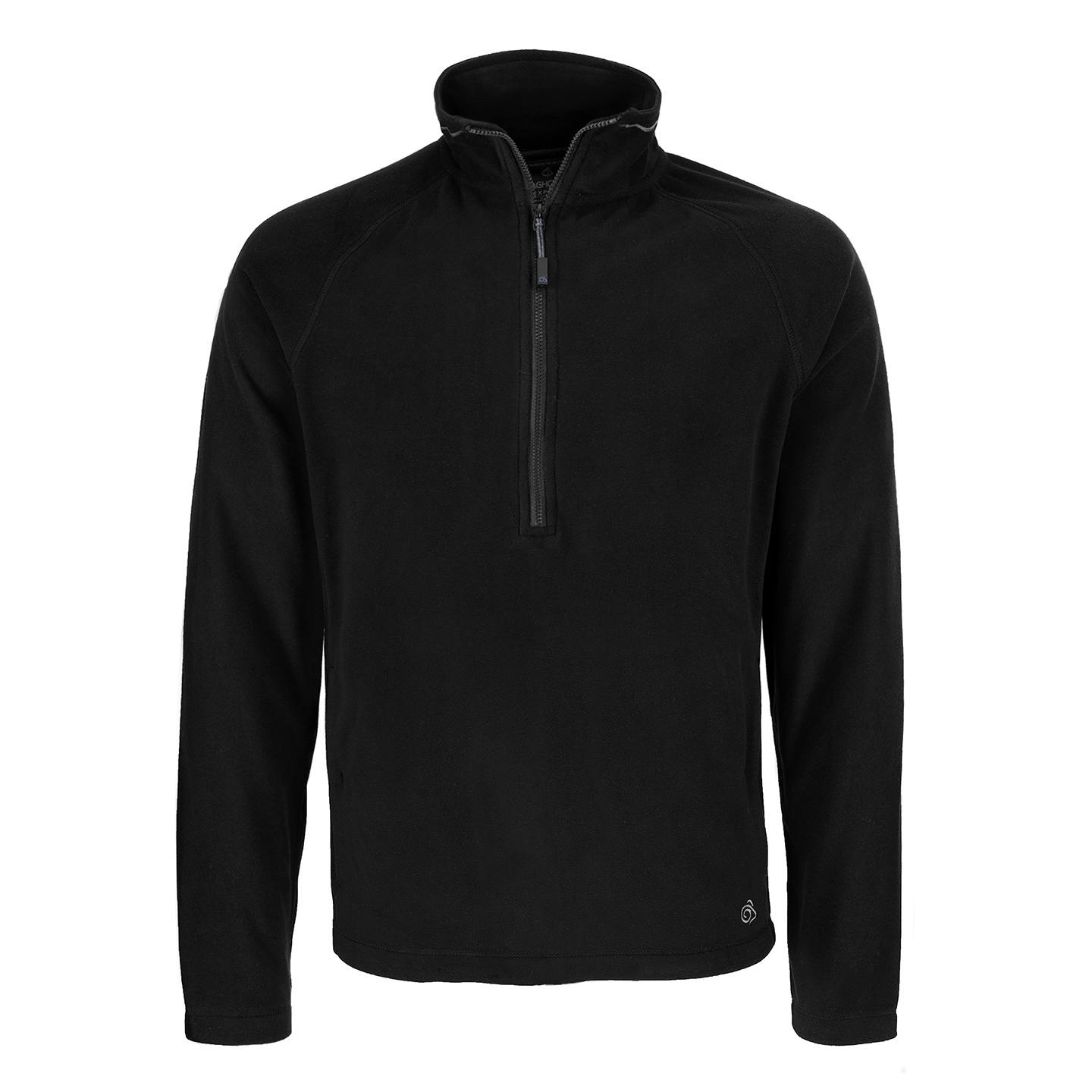 Craghoppers Men's Black Expert Corey 200 Half Zip Fleece Top - 3XL - 100% Recycled Polyester
