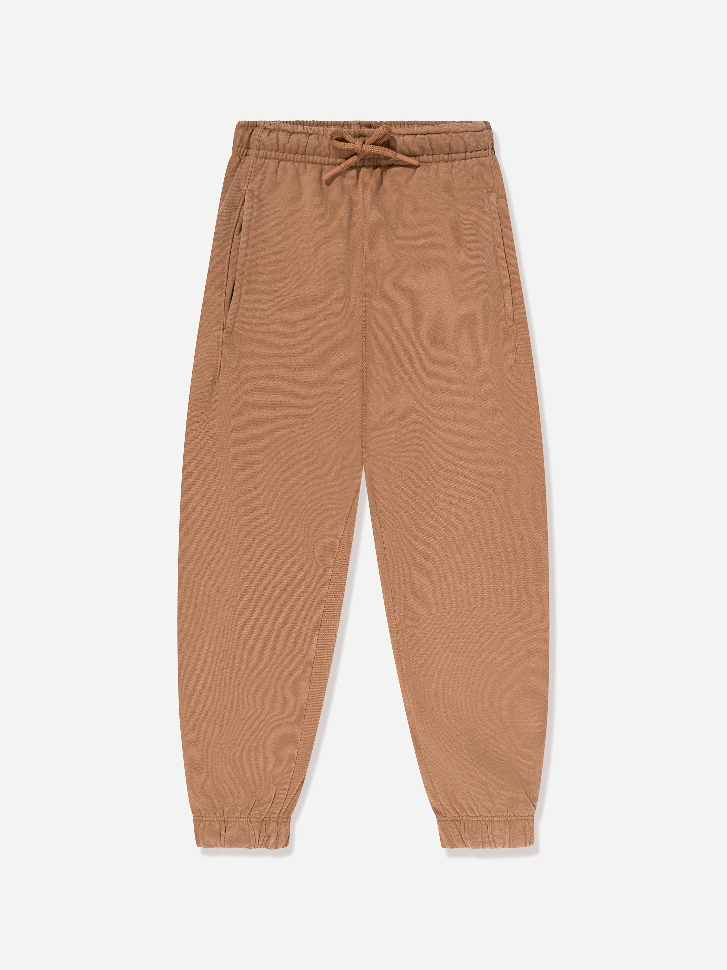 Msgm Unisex Kids Beige Kids Branded Joggers In - 4 Yrs