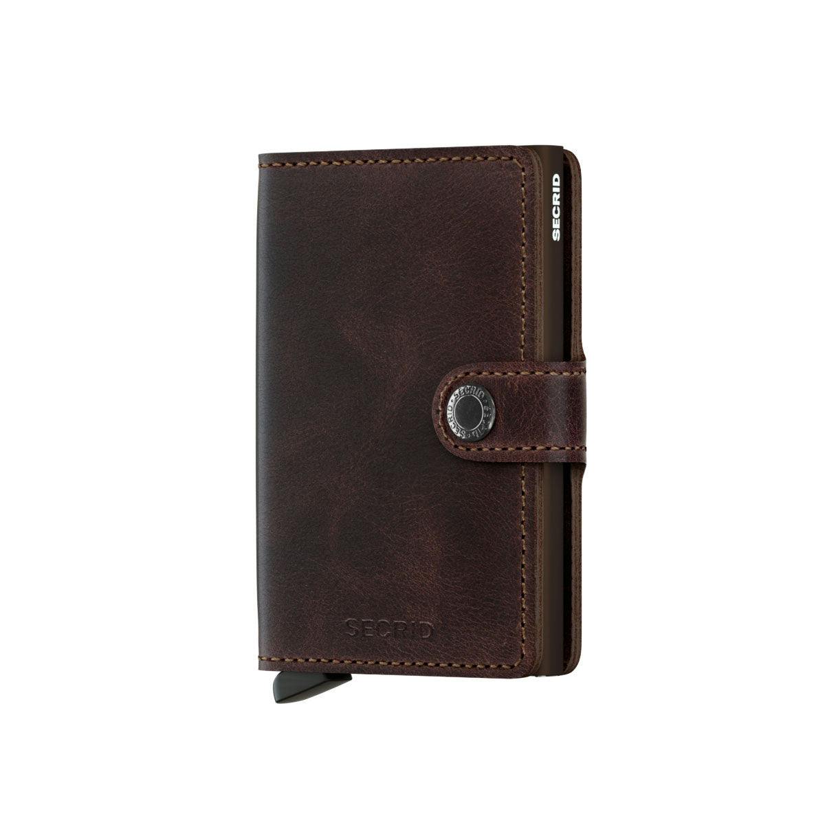 Secrid Mini Wallet Vintage Leather - Chocolate