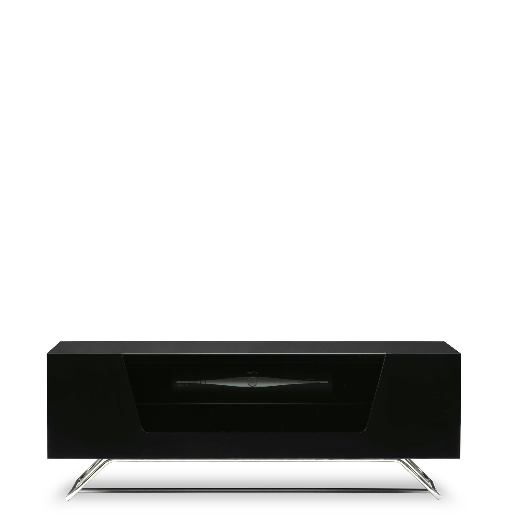 Dorel Home Black Chromium Tv-Stand With 1 Flap Cro2-1000Cb-Blk