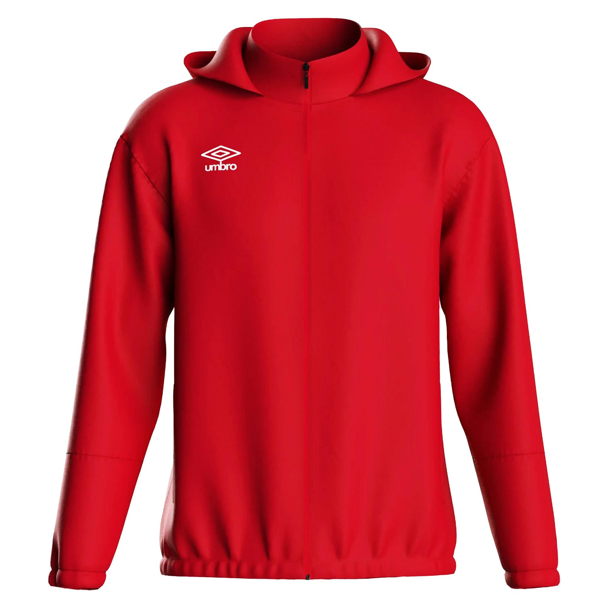 Umbro Men's Black Total Training Waterproof Jacket - Vermillion/ - Xxl - Vermillion/ - 100% Cotton