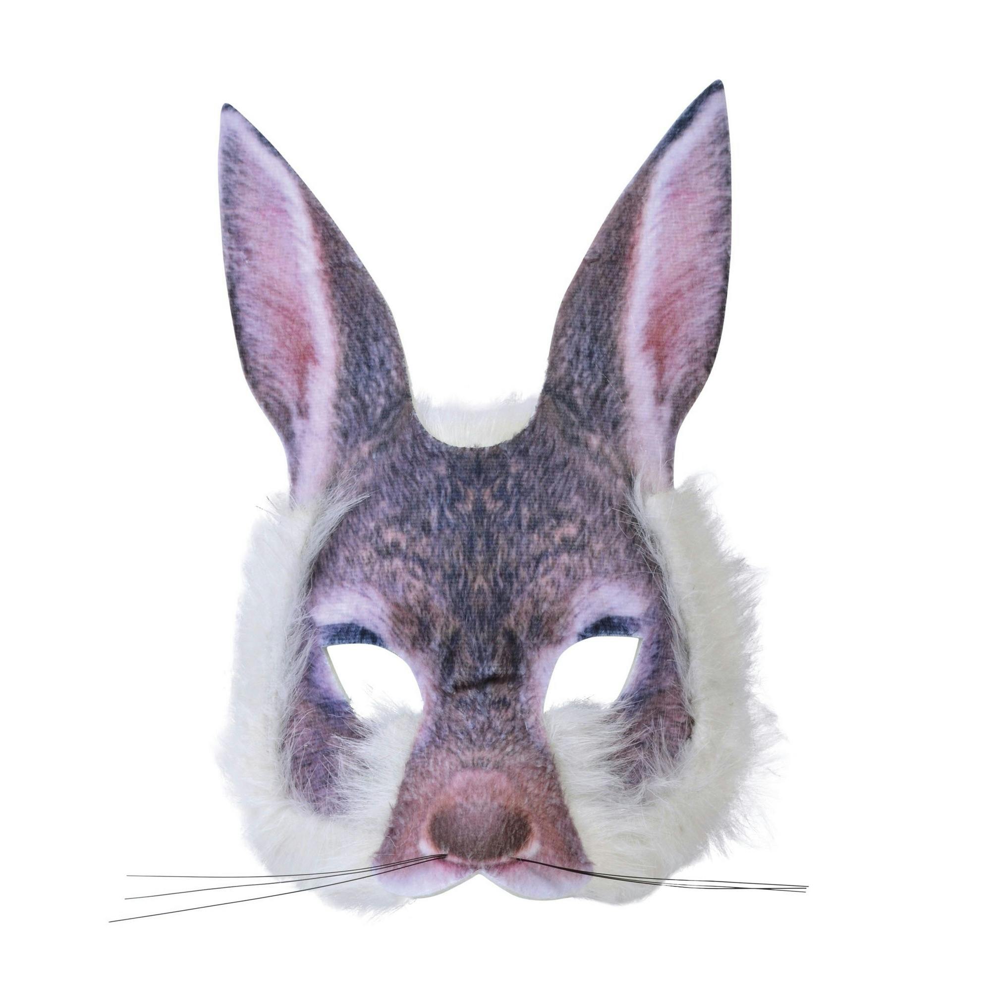 Bristol Novelty Unisex Grey Adults Bunny Face Mask - One Size