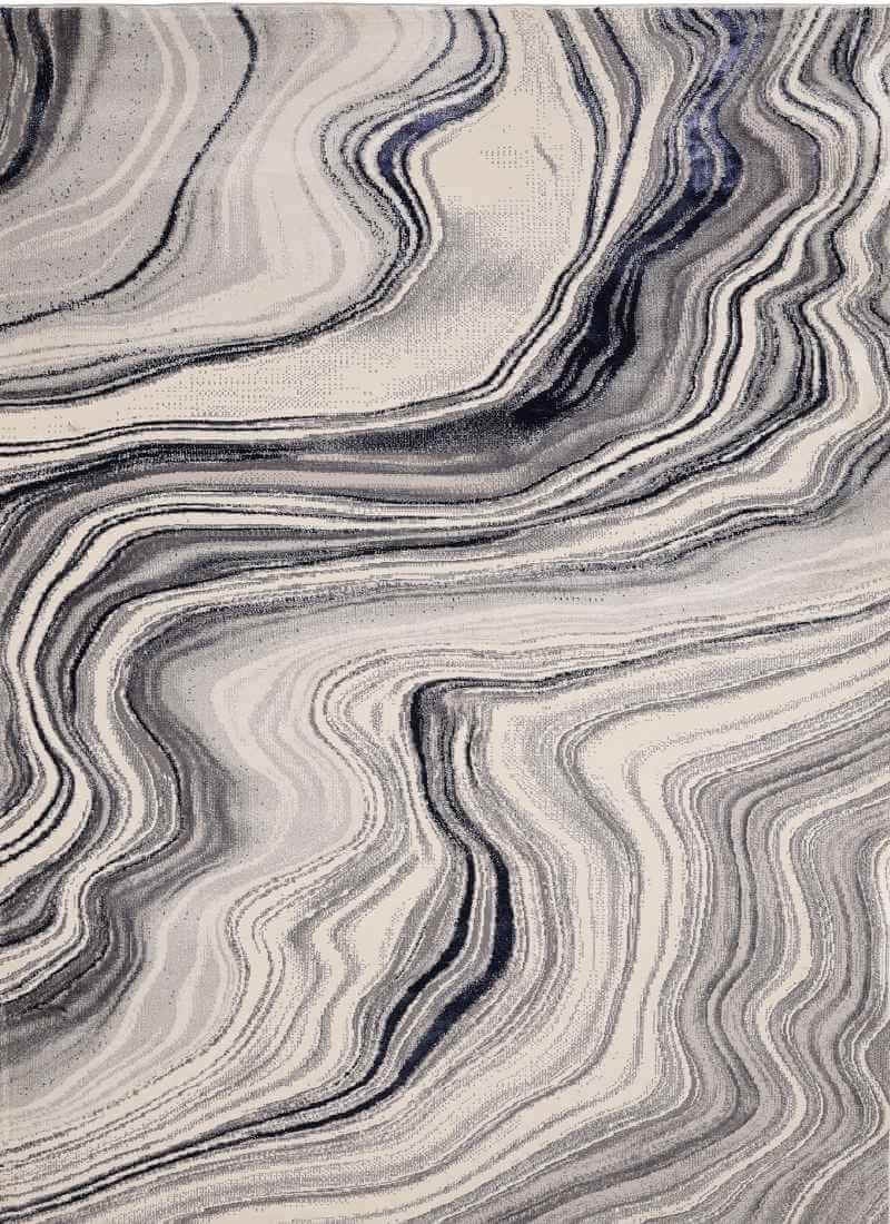 The Rugs Blue Watercolour Rug – Soft Abstract Design - 160X230 Cm