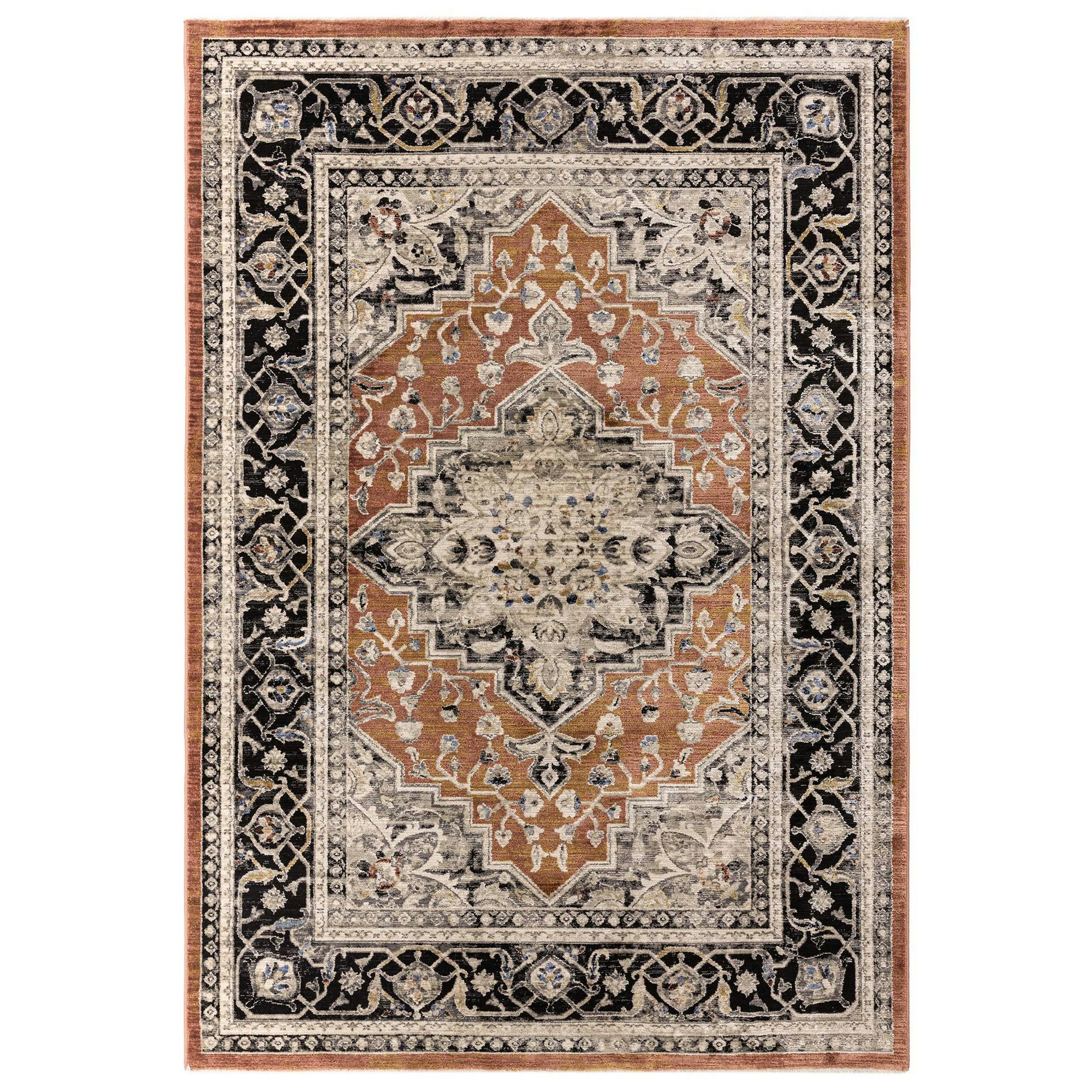 Asiatic White Sovereign Terracotta Medallion Rug - 240X330cm