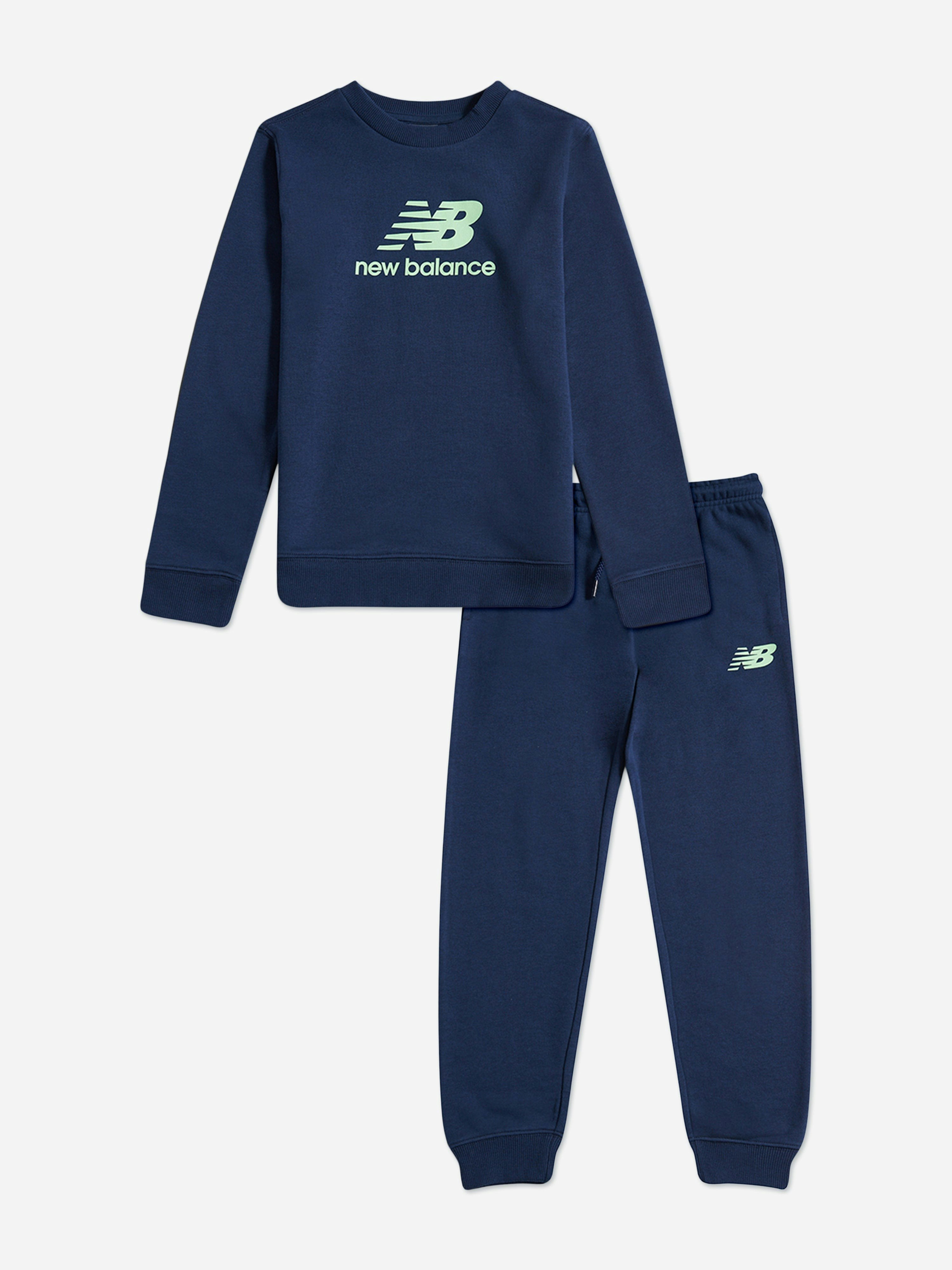 New Balance Boys Blue Stacked Logo Tracksuit In Navy - 10 - 11 Yrs