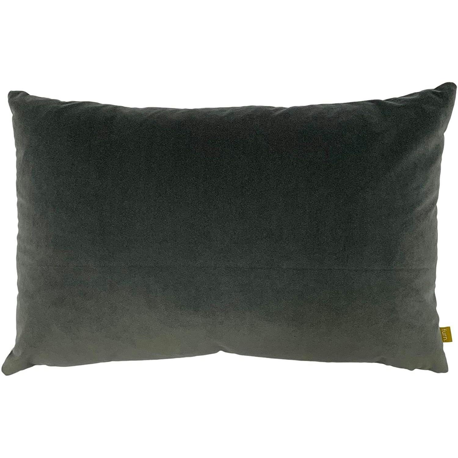 Rackhams Grey Velvet Cushion Cover - One Size - 100% Polyester
