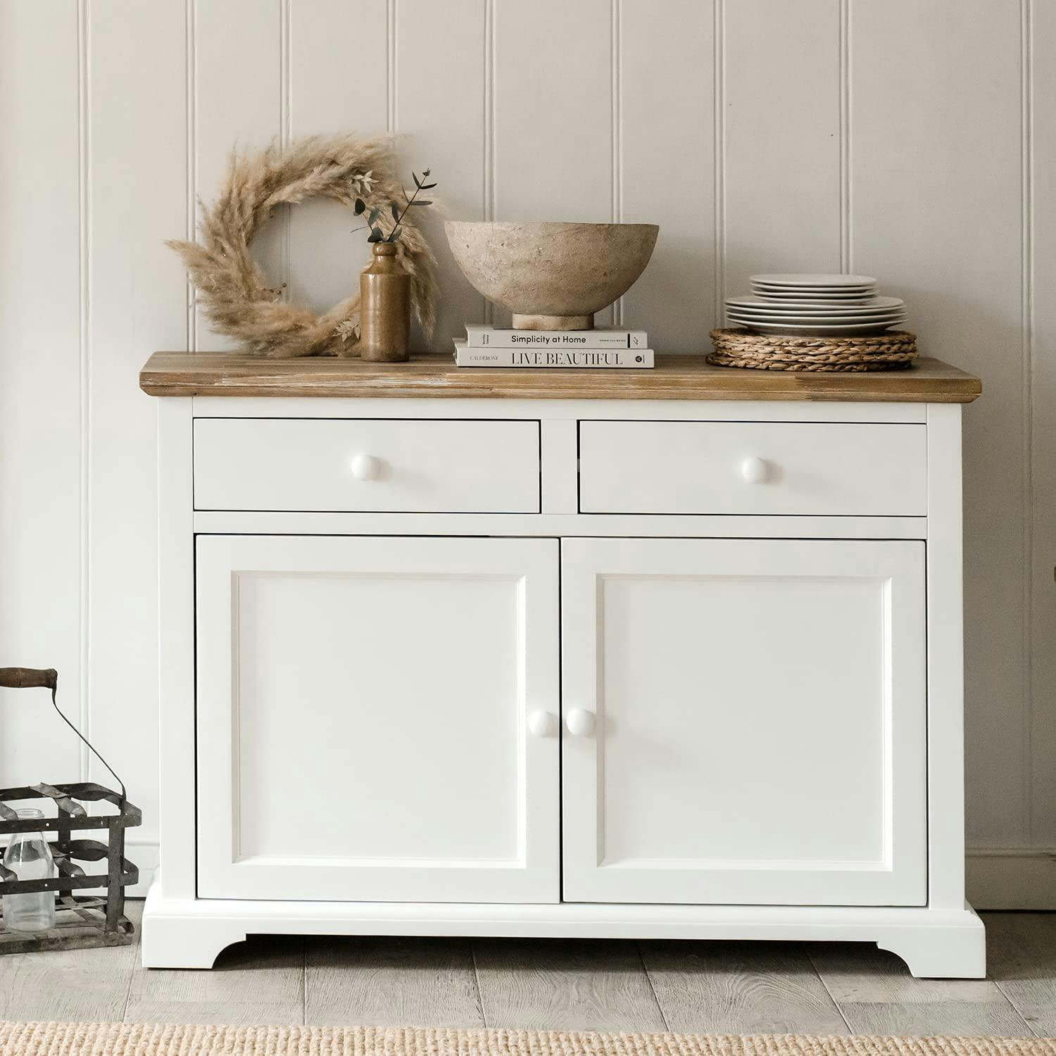 Rackhams White Florence Sideboard With Cupboard And 2 Drawers