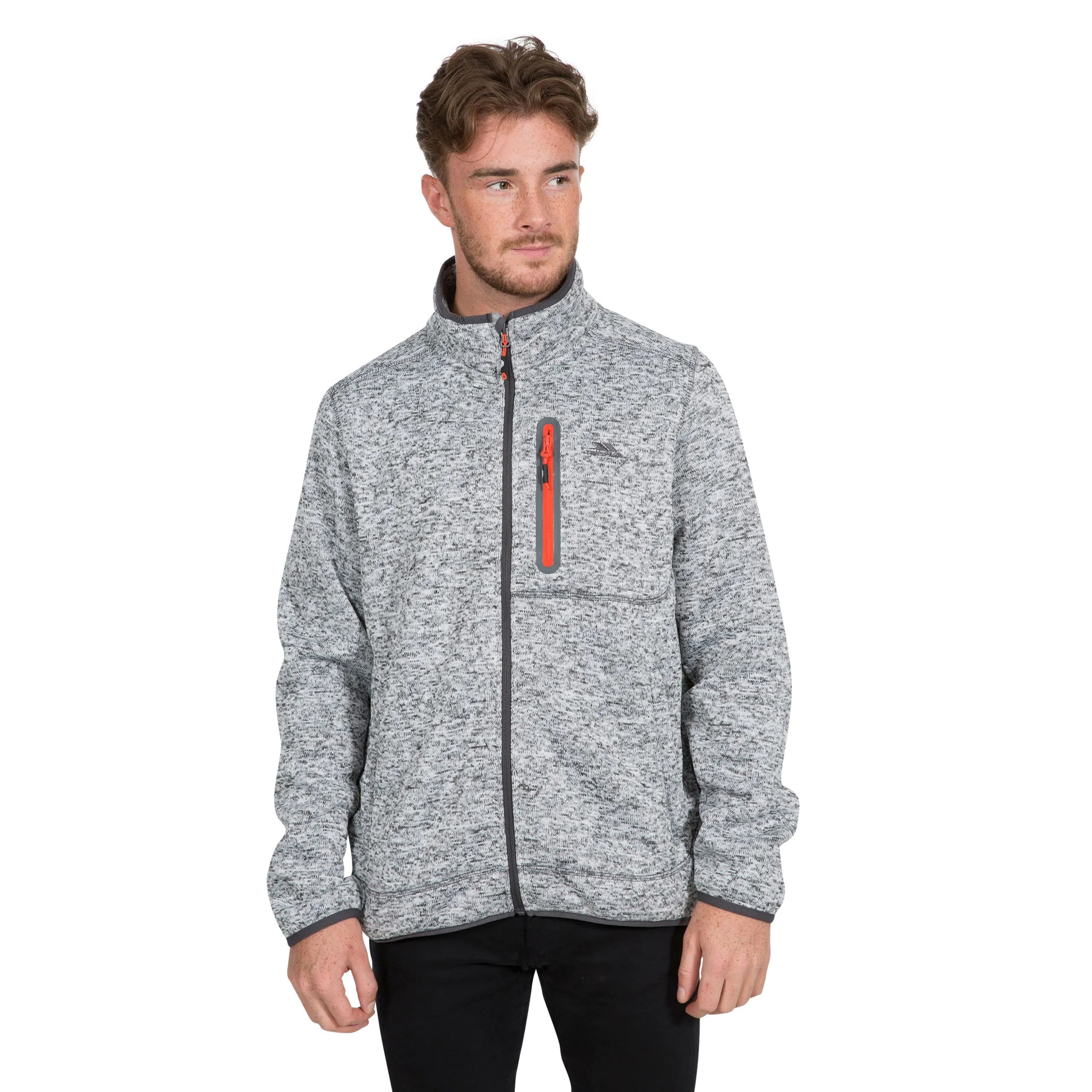 Trespass Men's Grey Bingham Fleece Jacket - Marl - Marl - Xxl