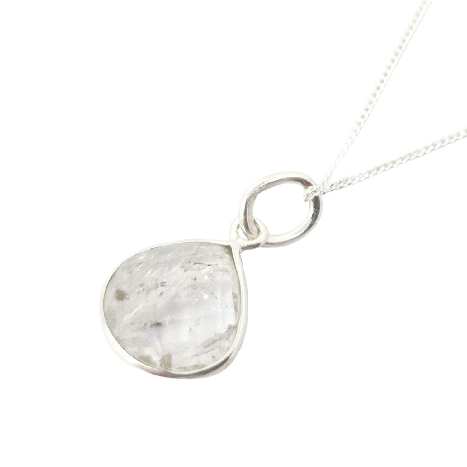 Harfi Silver Herkimer Diamond April Birthstone Crystal Sterling Necklace
