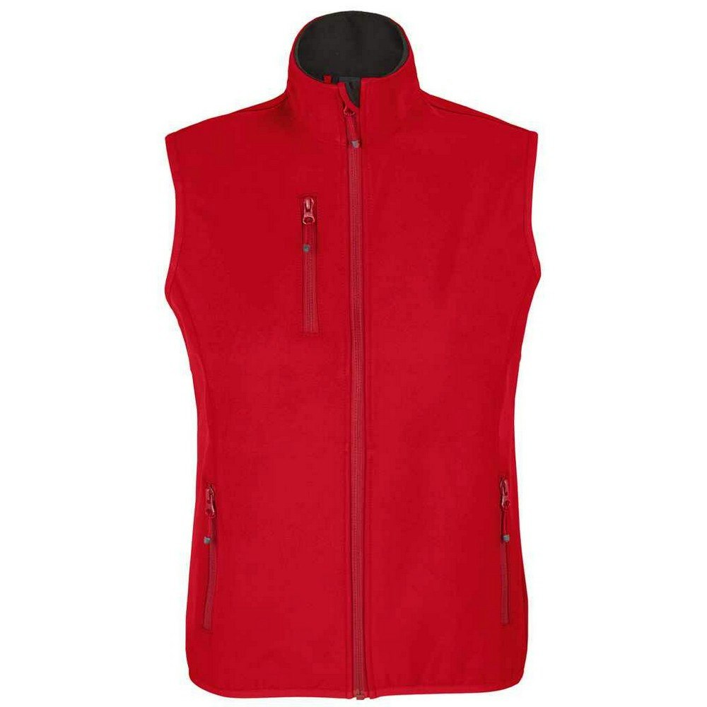 Sol's Women's Wine Falcon Softshell Body Warmer In | Size: Xl - Image 2