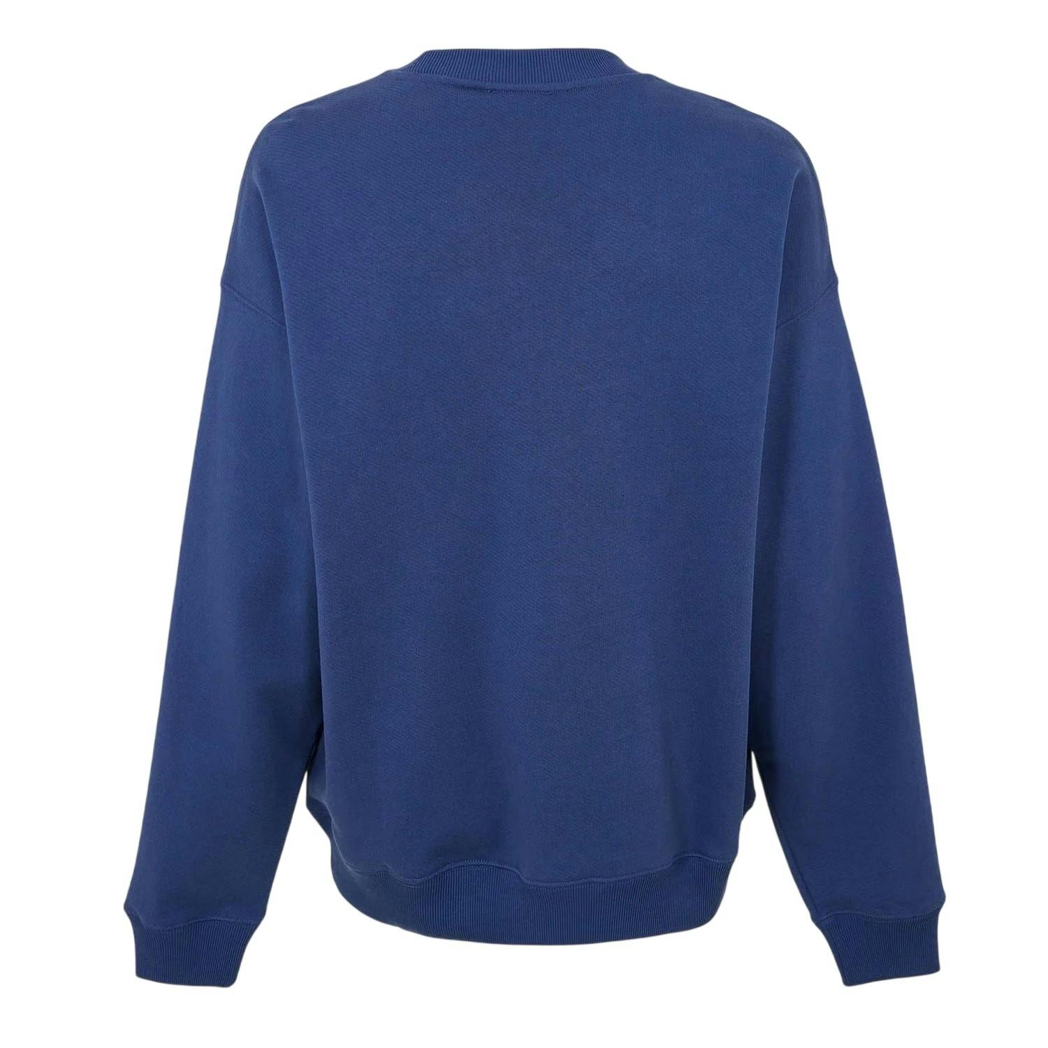Off-White Men's White/Dark Off- Off Crew Neck Sweatshirt - Blue/ - Xxl - Blue/ - 100% Cotton