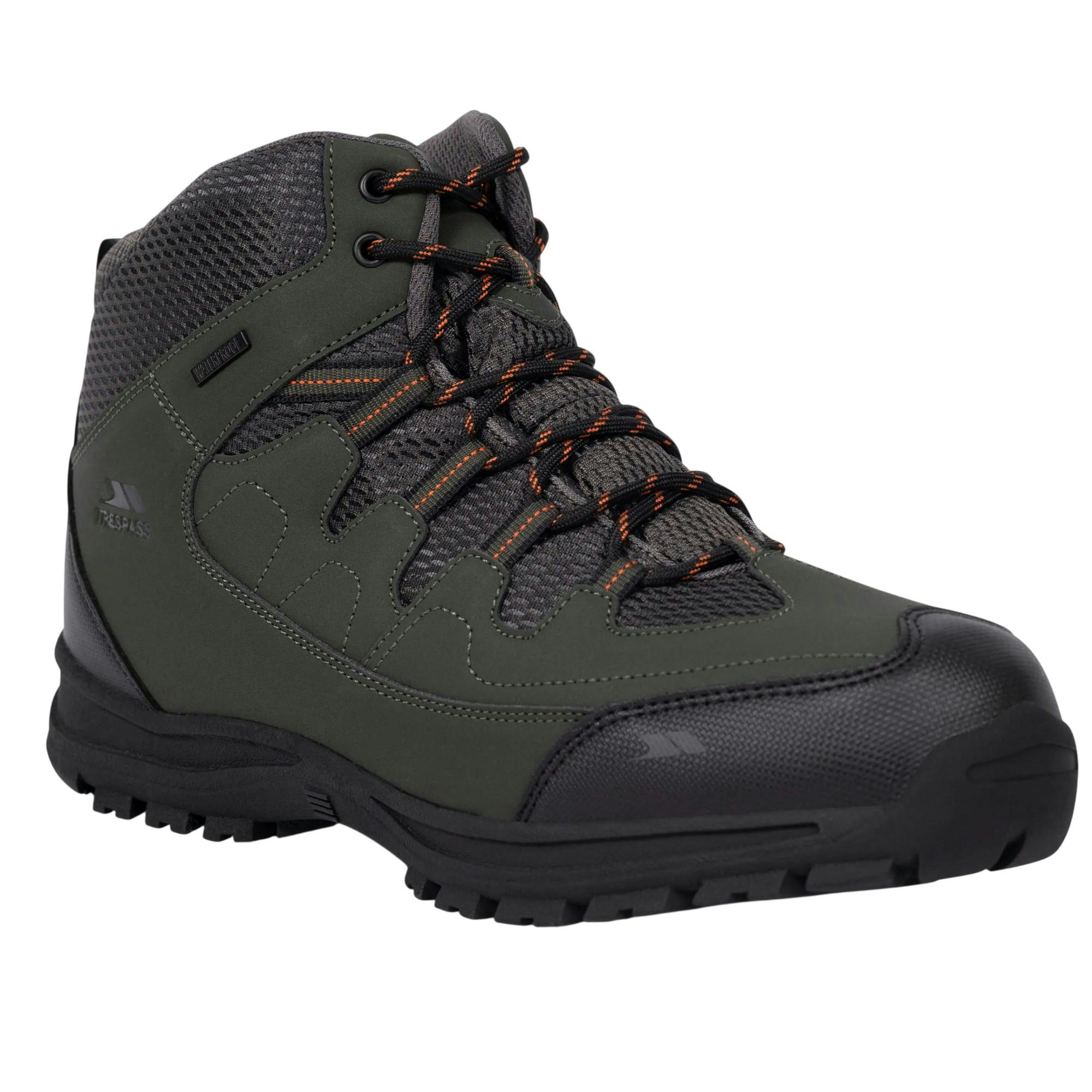 Trespass Men's Dark/Green Finley Hiking Boots - 9 Uk - 100% Mixed