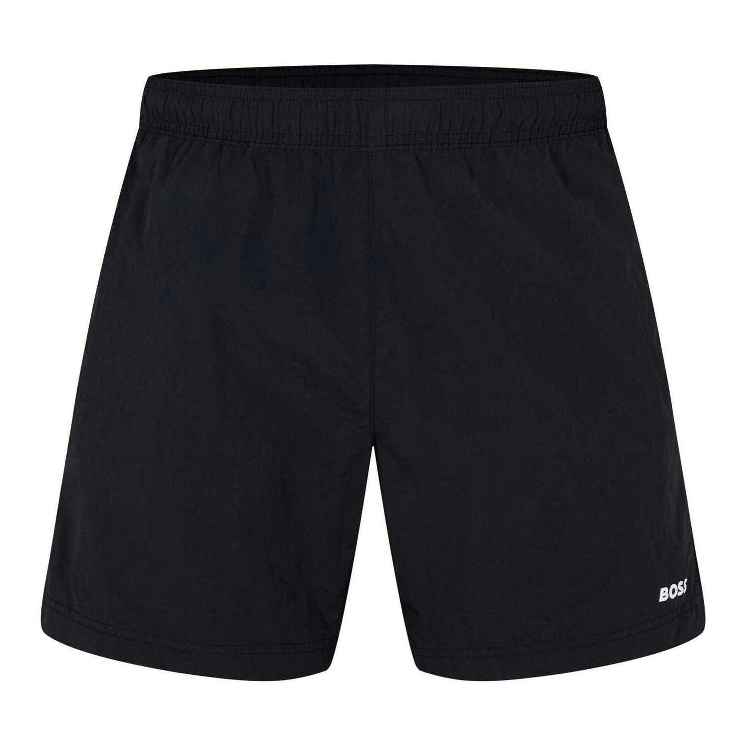 Boss Men's Black Regular Swim Shorts - Xxl - 100% Mixed