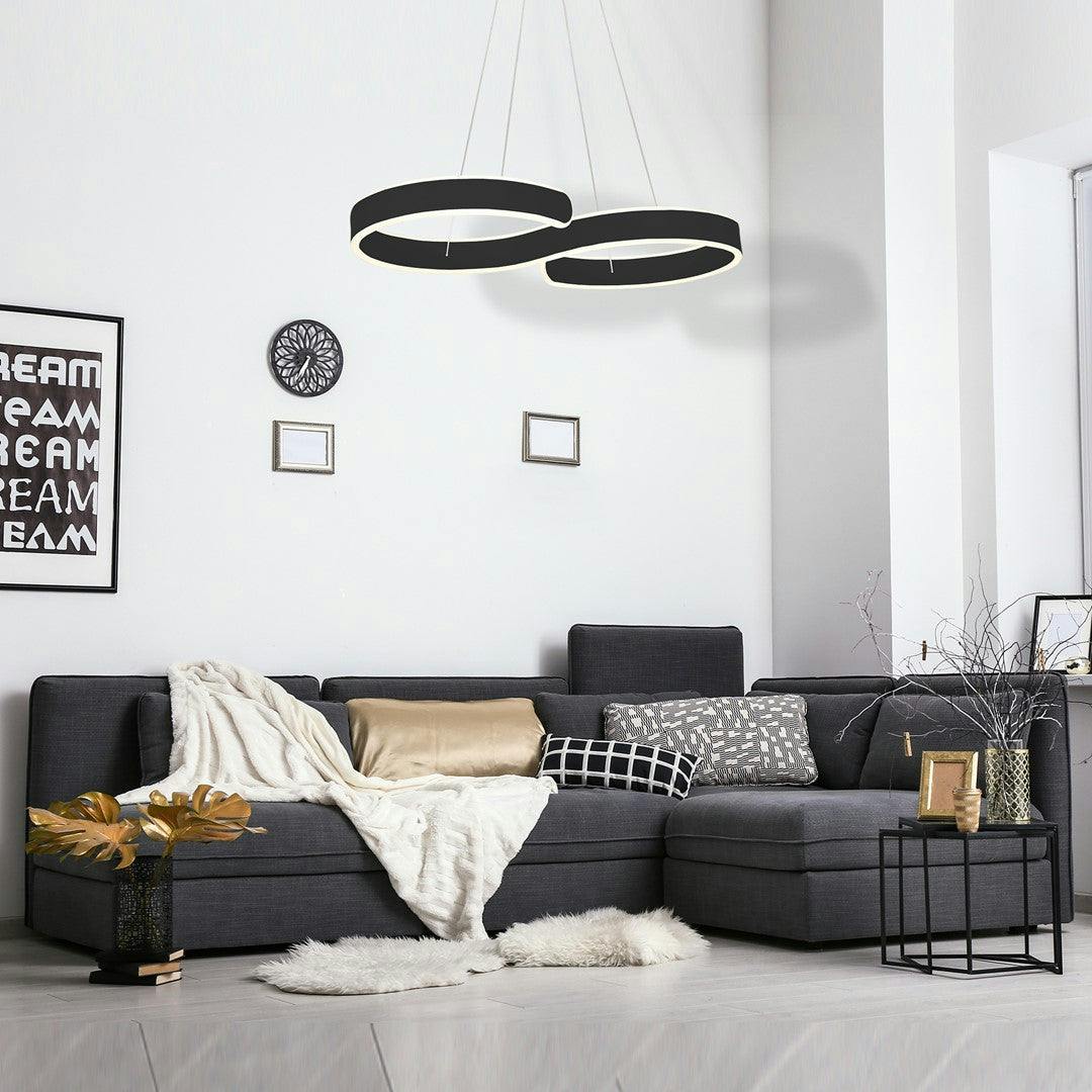 Milagro Black/Light Infinity Led Pendant Beautiful Infinity Shape