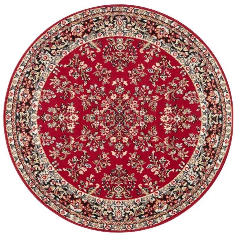 Hanse Home Red Velours Rug Vintage Design - Ø 140 Cm