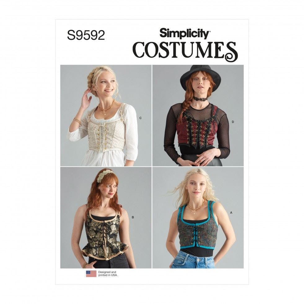 Simplicity Women's Sewing Pattern 9592, Corsets For Aa (6-8-10-12) - Intermediate - Aa (6-8-10-12)