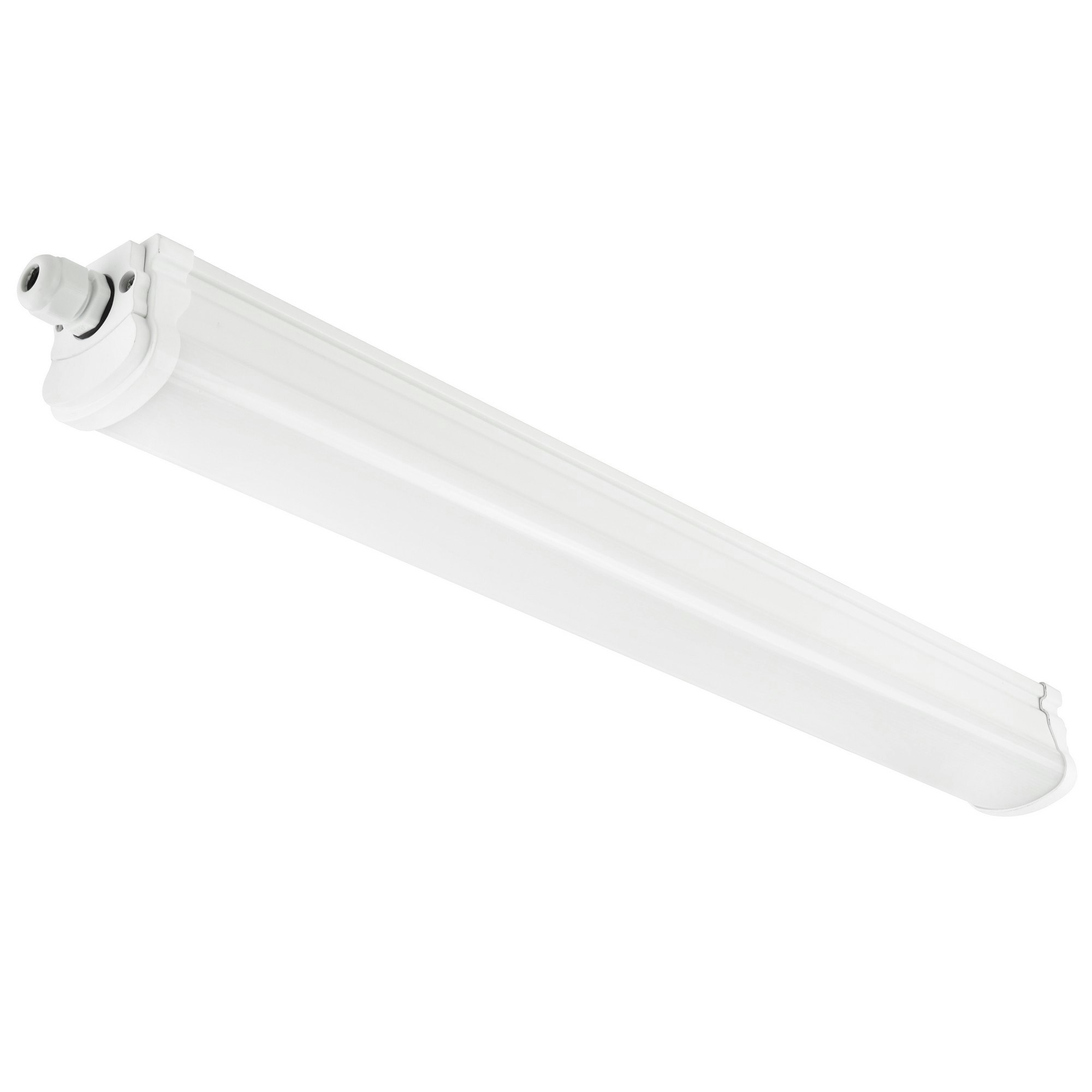 Rackhams Light/White Oakland 60 Single | Batten Fitting | - Plastic - 1