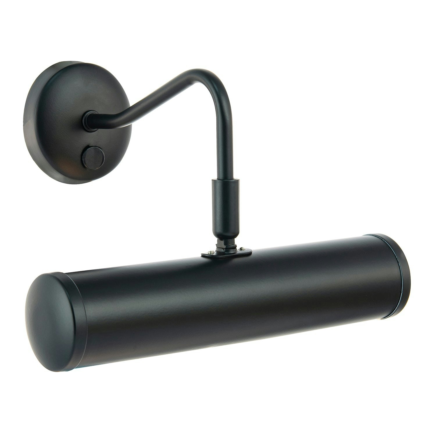Rackhams Light/Black Classic Traditional Picture Wall Fitting In Matte With Switch Button