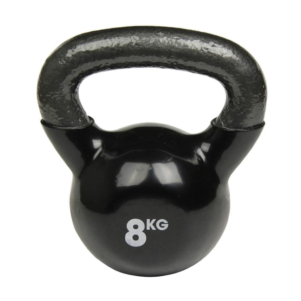 Fitness Mad Black 8Kg Cast Iron Kettlebell