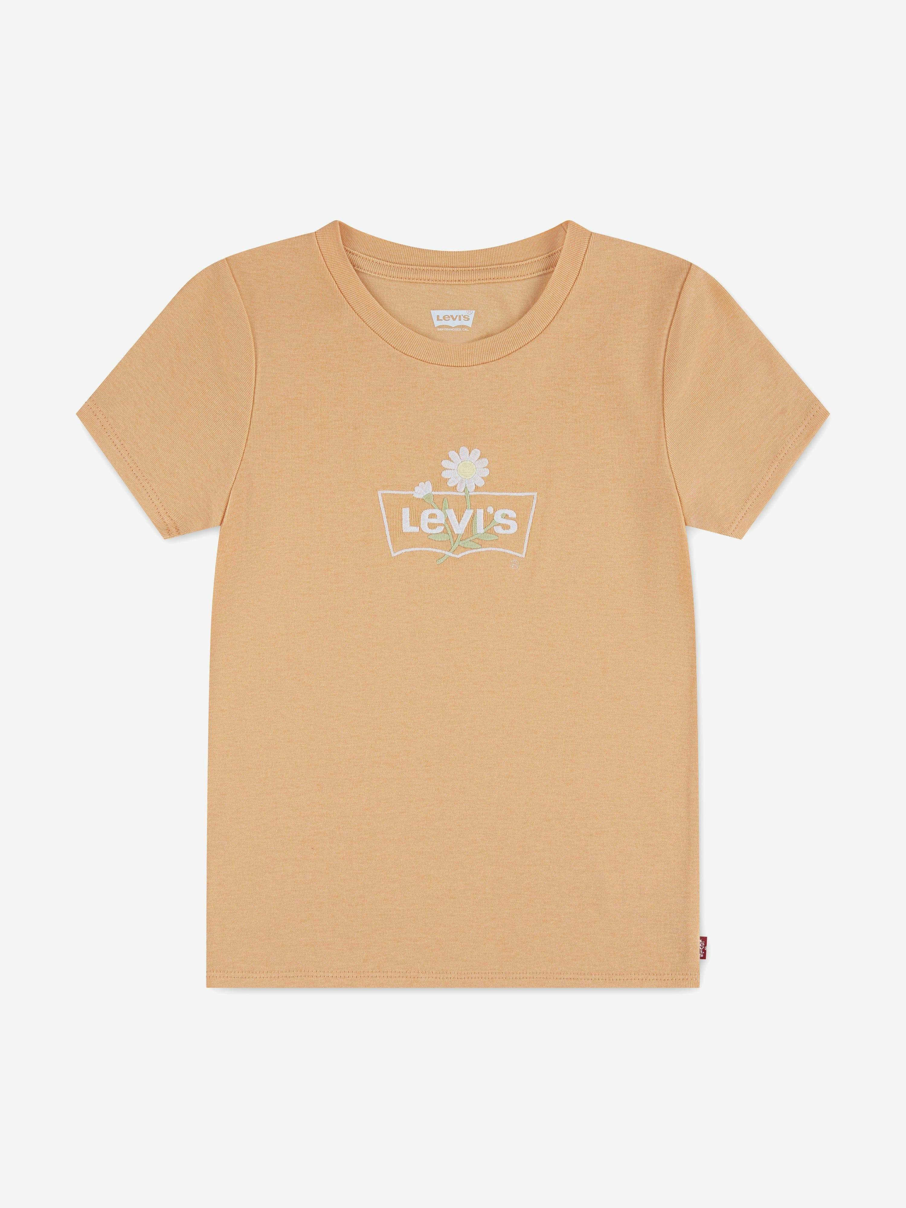 Levi's Kids Wear Girls Orange Levi's Daisy Batwing T-Shirt In - 14 Yrs