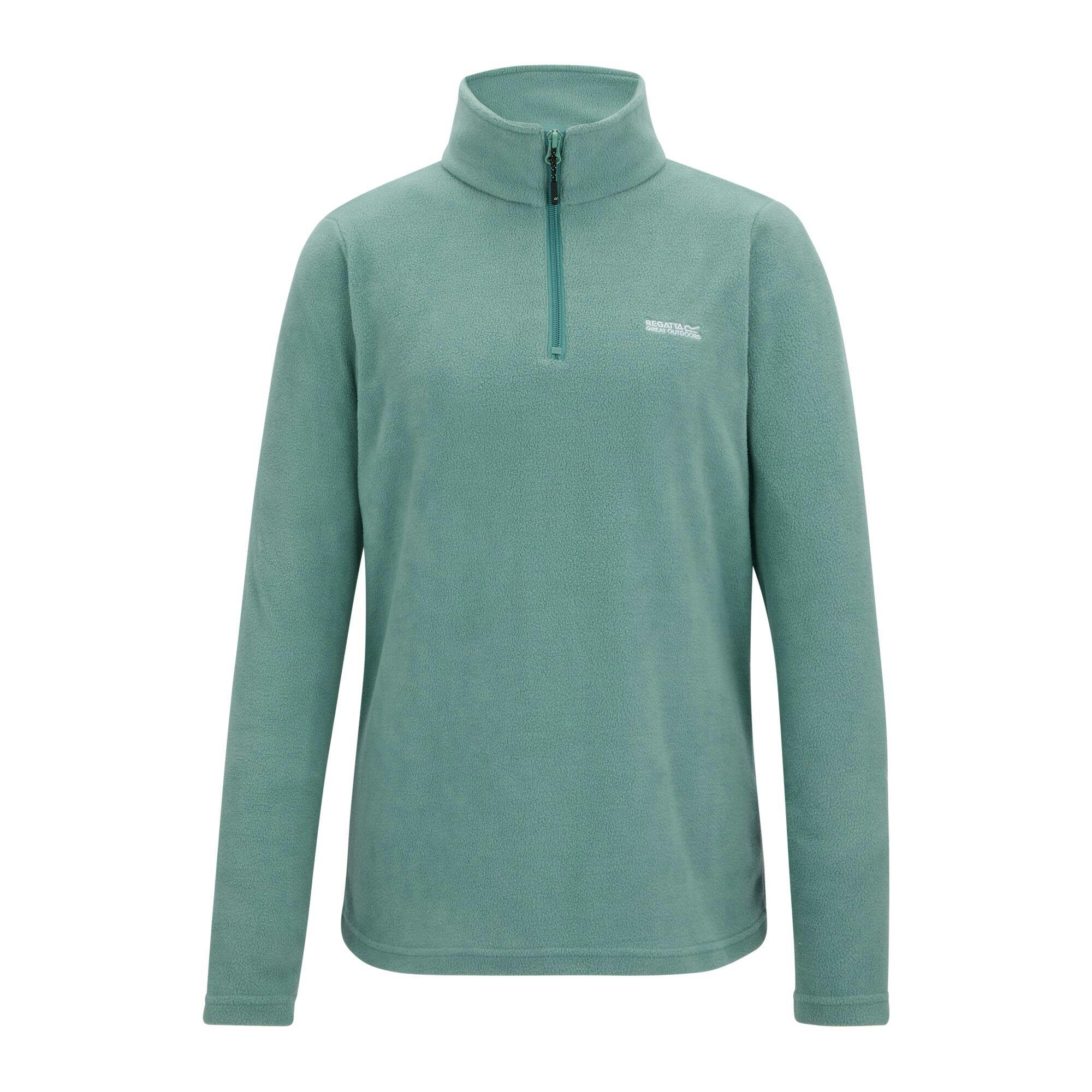 Regatta (10 Uk, Ivy Moss) Great Outdoors Womens/Ladies Sweetheart 1/4 Zip Fleece Top - Image 2