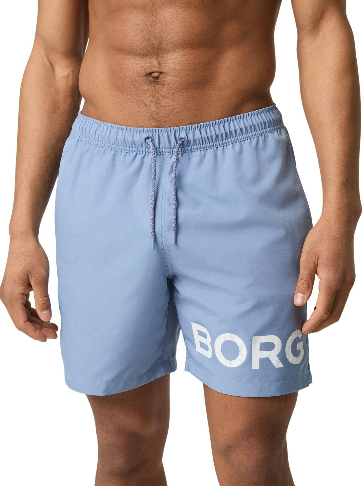 Bjorn Borg Blue Borg Logo Swim Shorts, Stonewash - S
