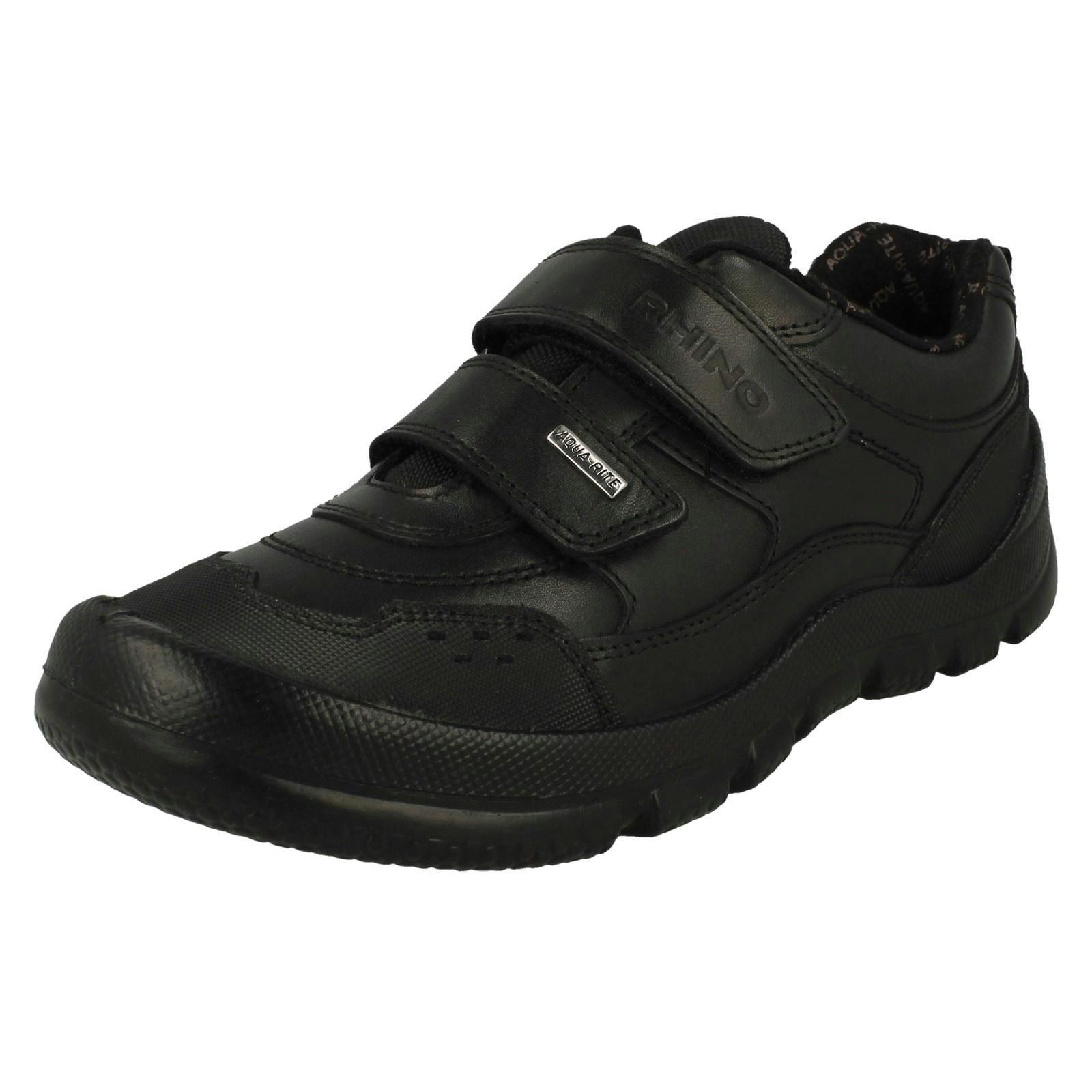 Start-Rite Boys Black Rhino By Aqua-Rite School Shoes Trooper - Leather - Uk 6 Child - F
