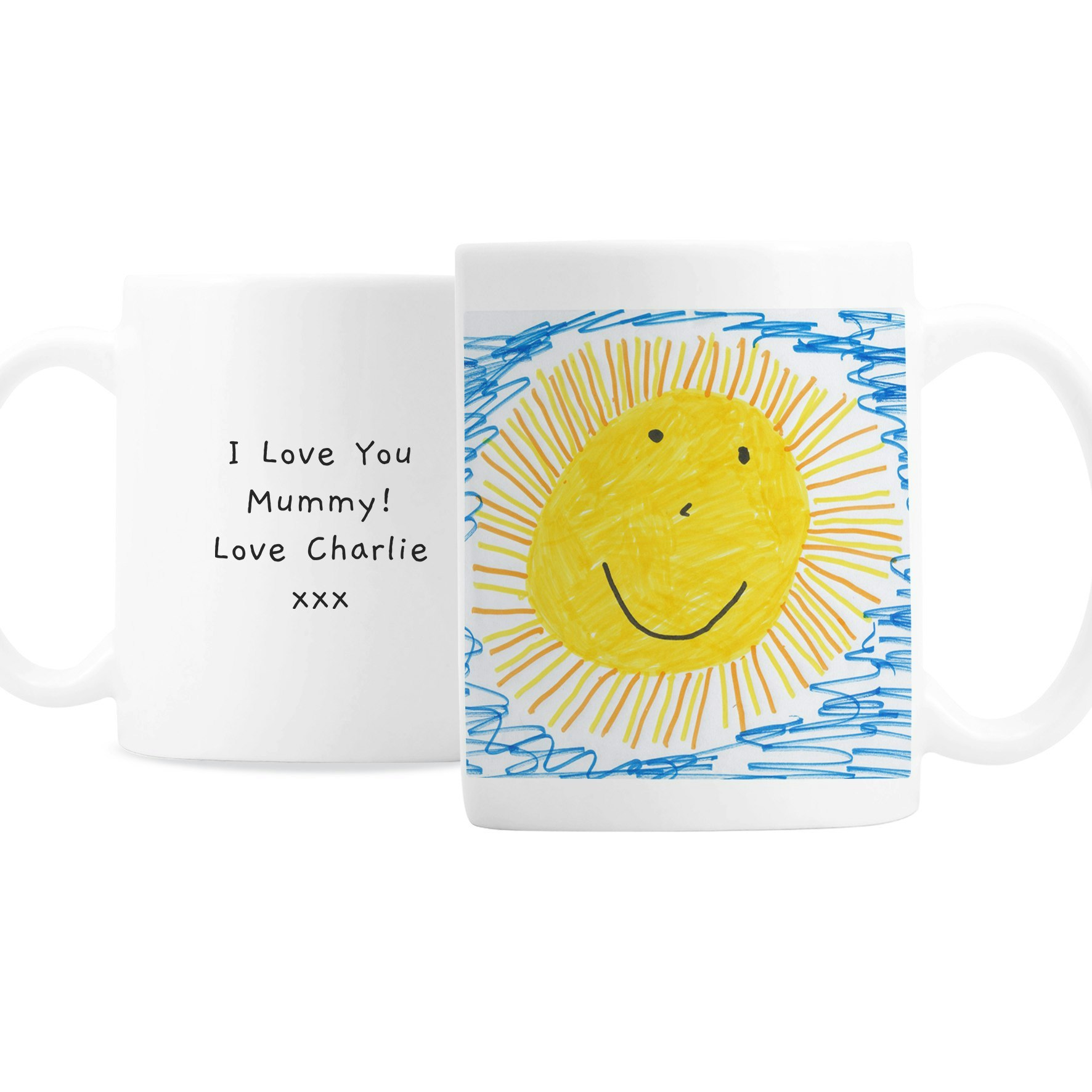 Rackhams Personalised Childrens Drawing Photo Upload Mug