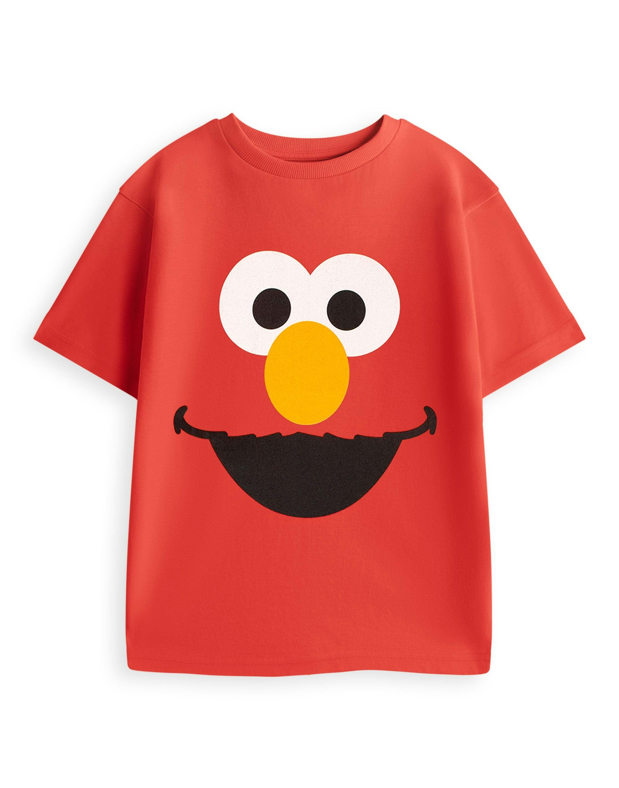 Vanilla Underground Unisex Red Sesame Street Kids Elmo Short Sleeved T-Shirt - 3-4 Years