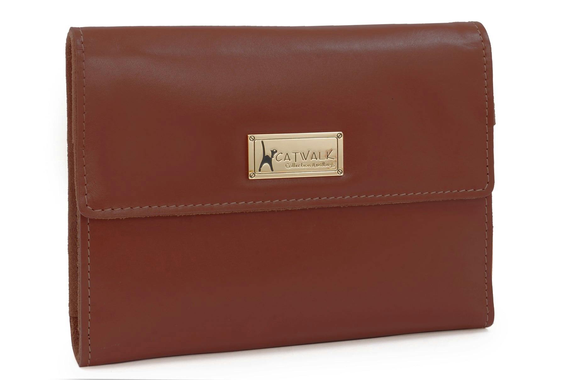 Catwalk Collection Handbags Gold Chanelle - Jewellery Roll - Tan
