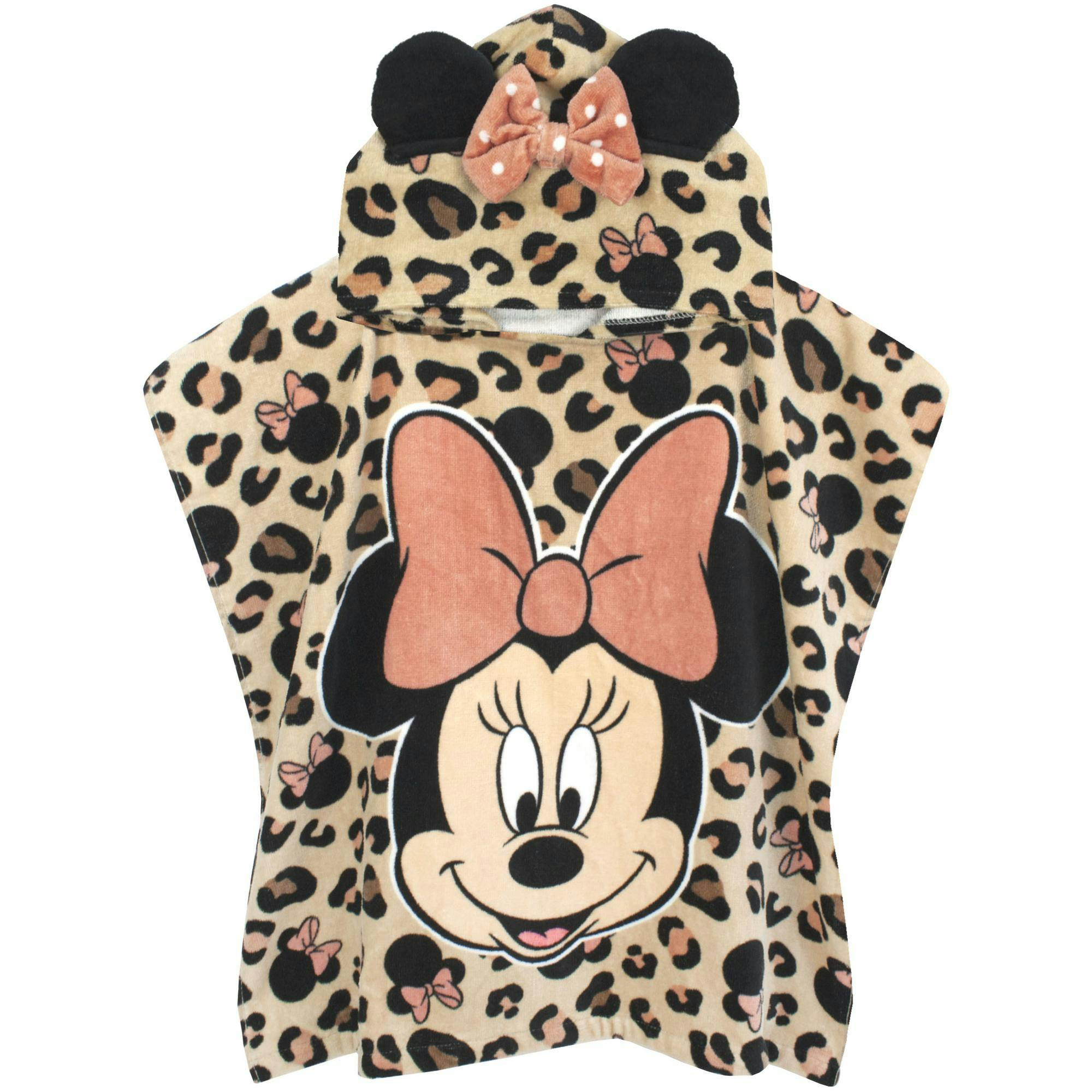 Vanilla Underground Girls Pink Disney Minnie Mouse Poncho Towel (One Size)