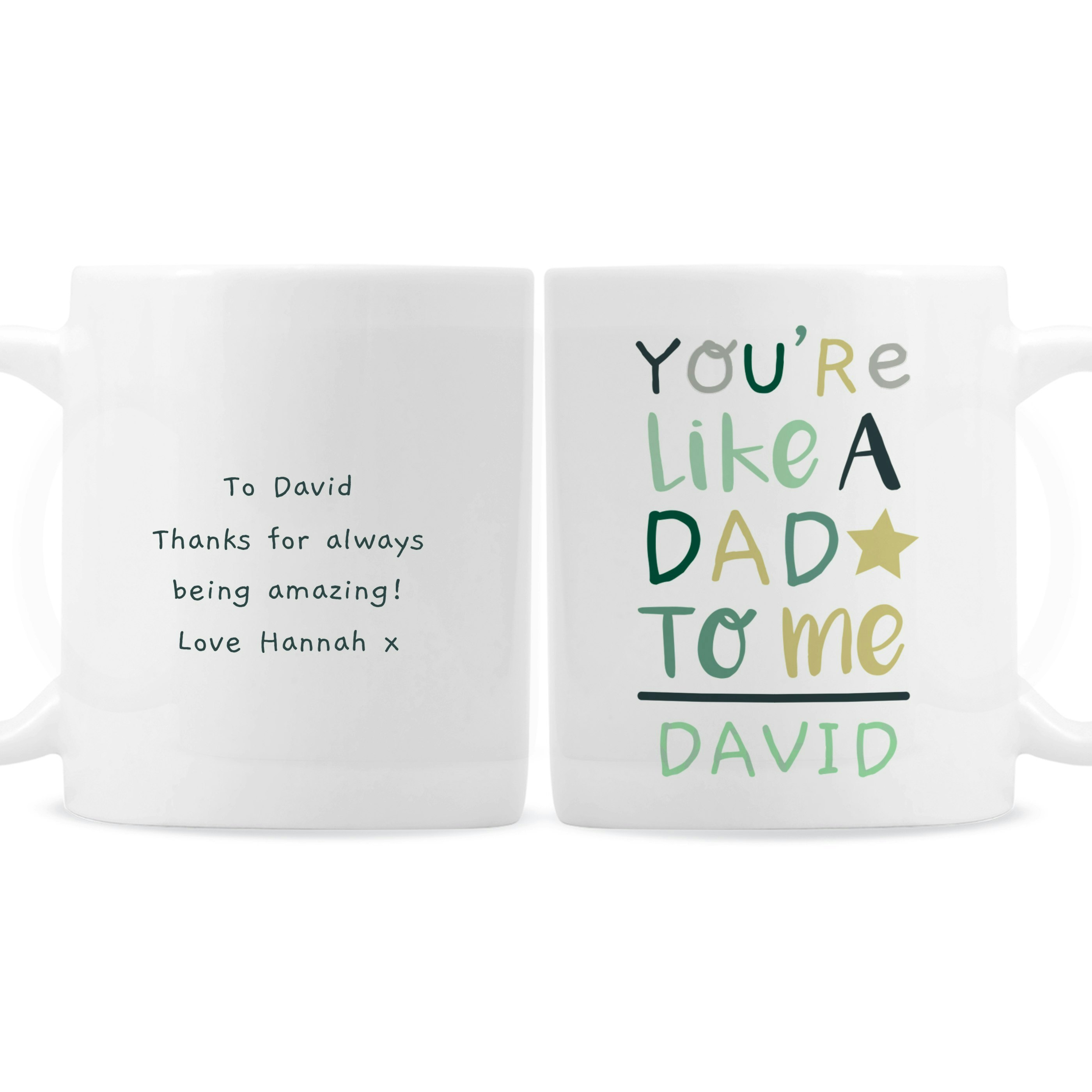 Rackhams Personalised 'You're Like A Dad To Me' Mug