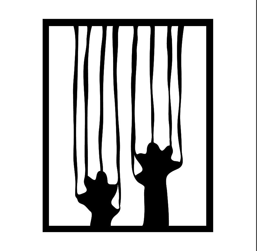 Rackhams Black Modern Metal Wall Art Scratch Home Ornament Decorative Minimalist Design Hanging Wall Sculpture, - Metal