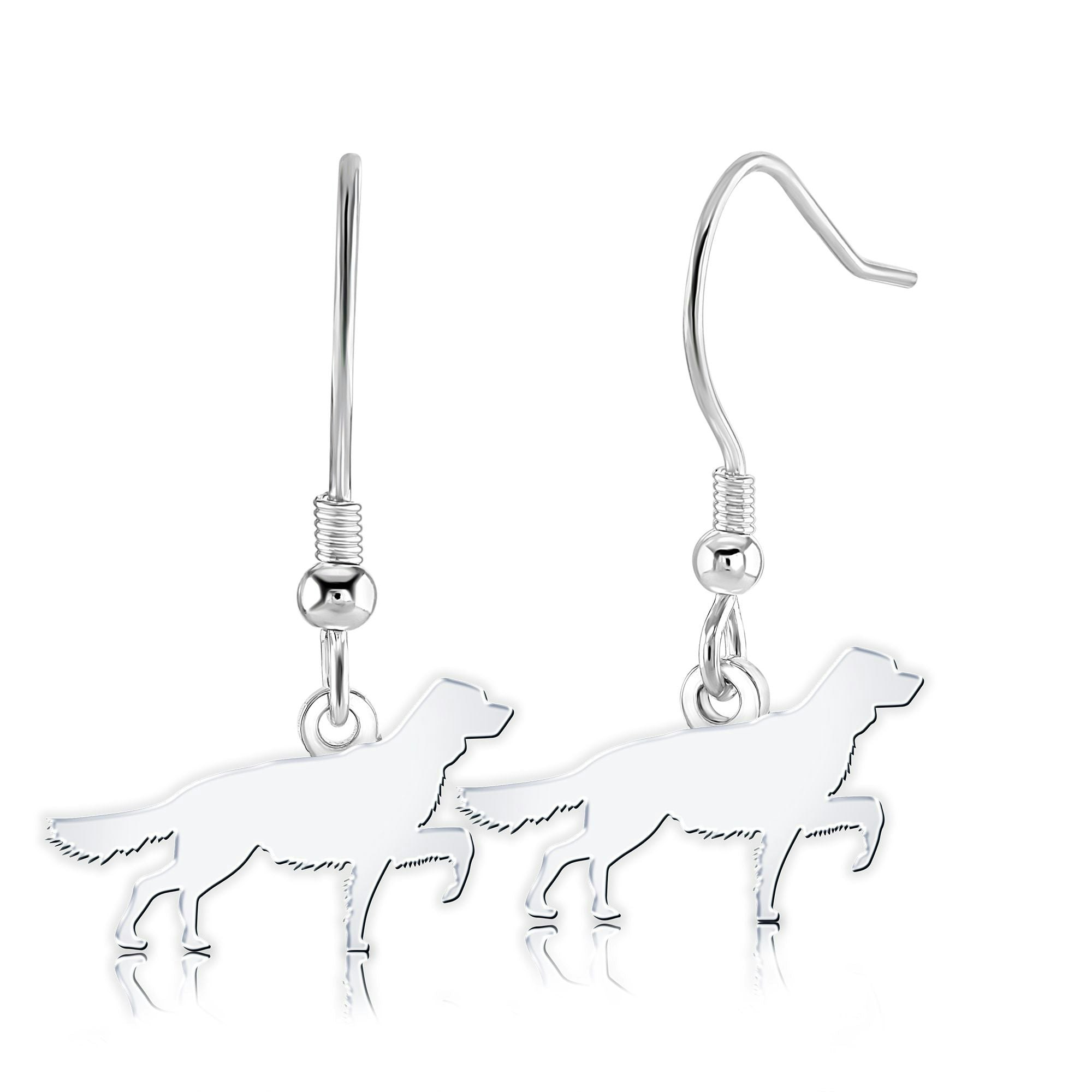 Mylee London Silver English Setter Silhouette Earrings - No - Hook