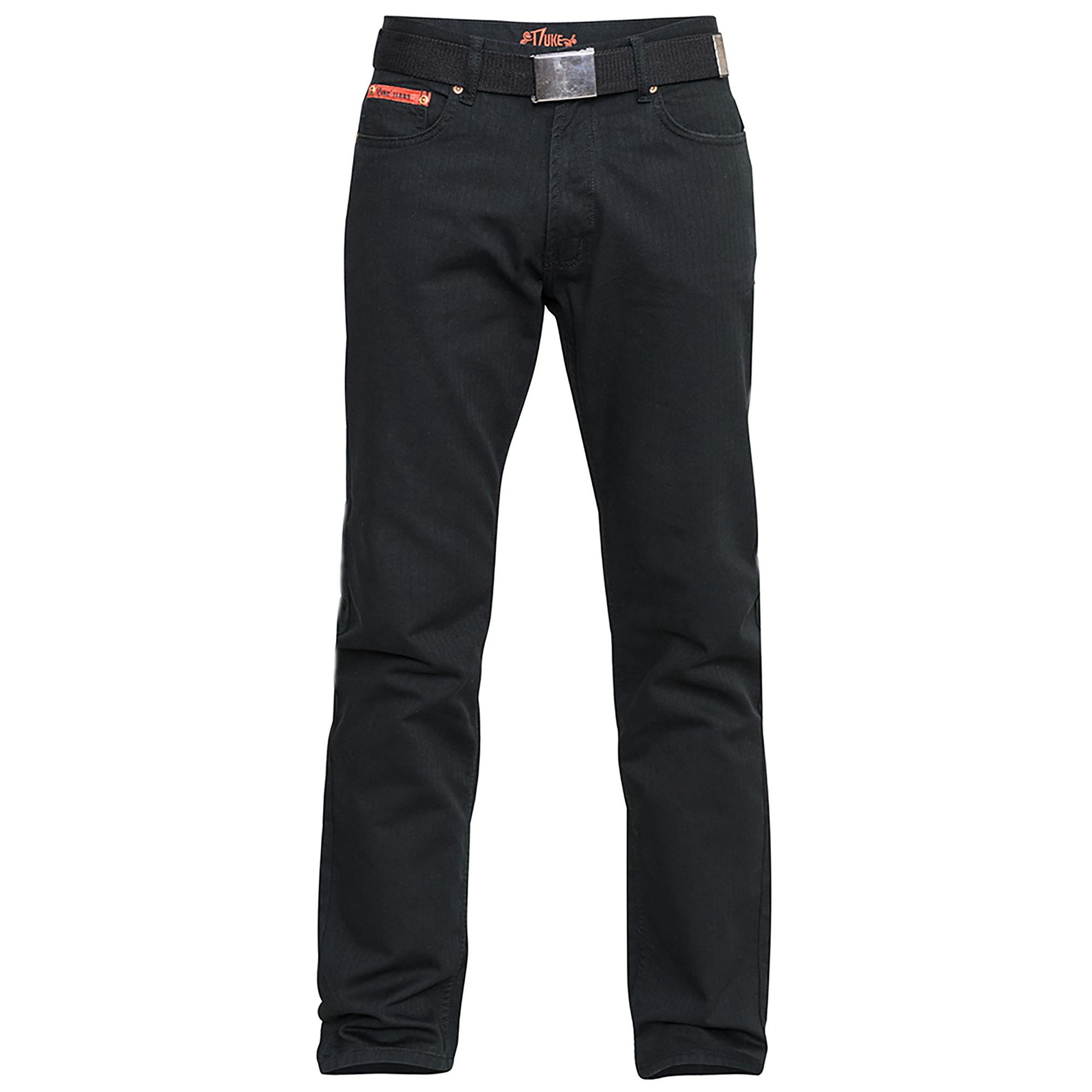 Duke Men's Black D555 London Mario Bedford Cord Trousers - 32S - 100% Cotton