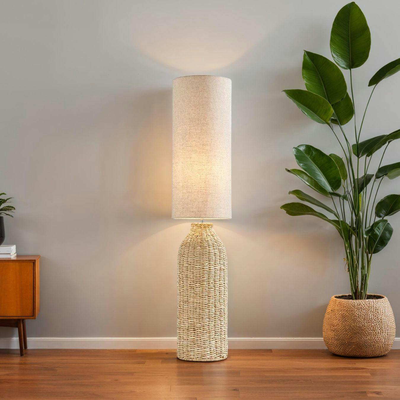 Rackhams Joyce Natural Woven Floor Lamp