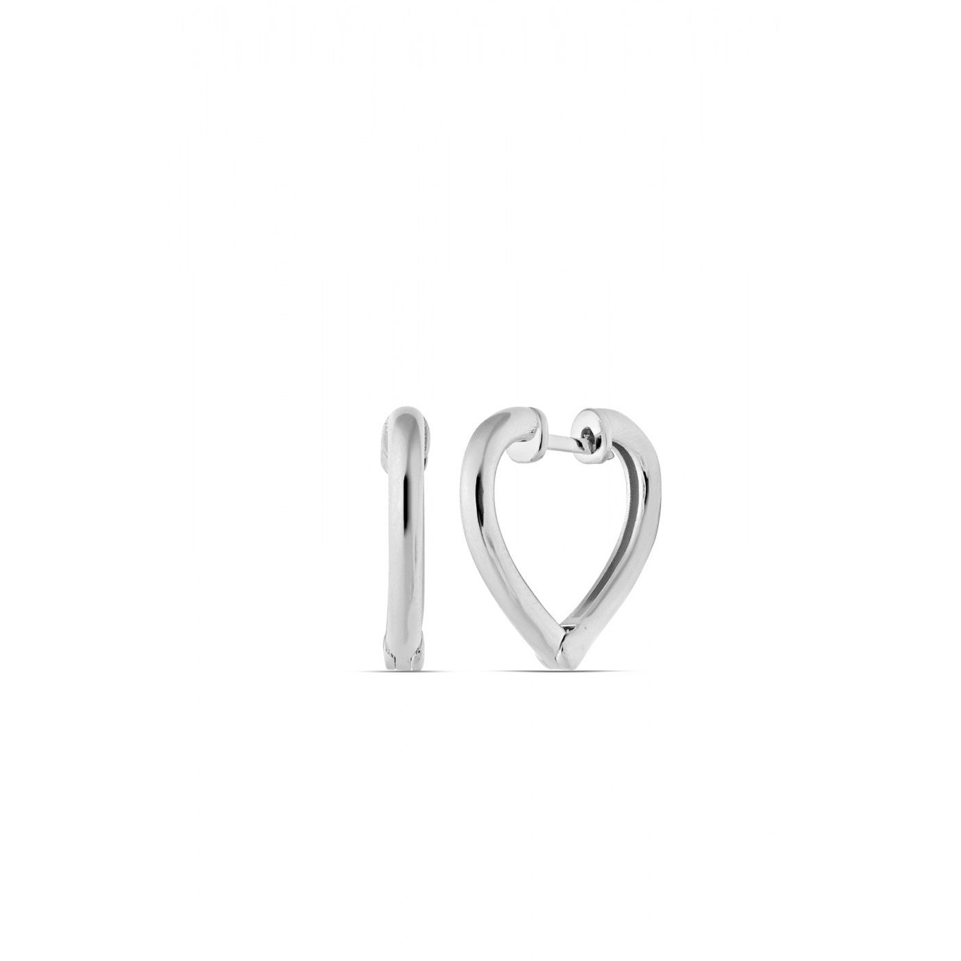 Spero London Silver Sterling Heart Hoop Earrings