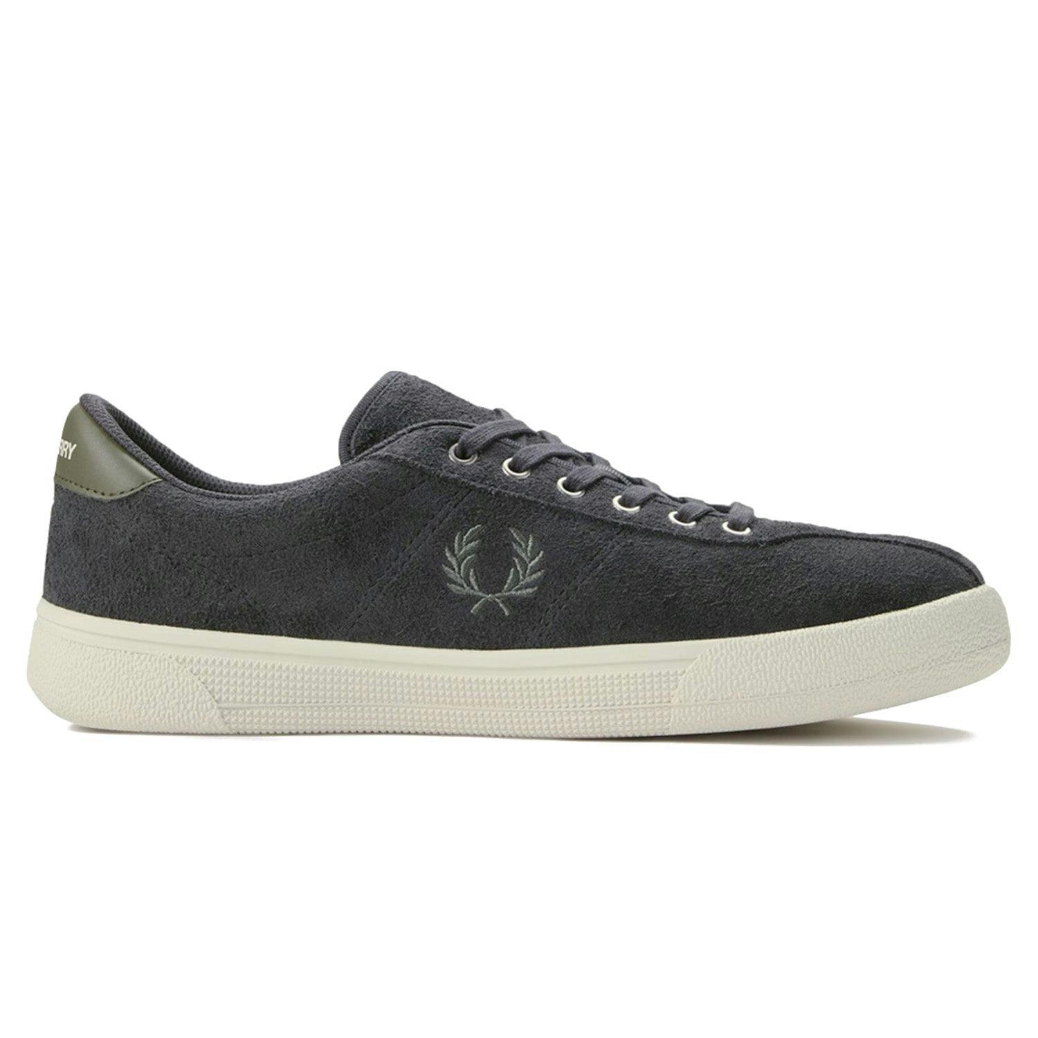 Fred Perry Grey Suede Tennis Shoe - Anchor - Uk 9