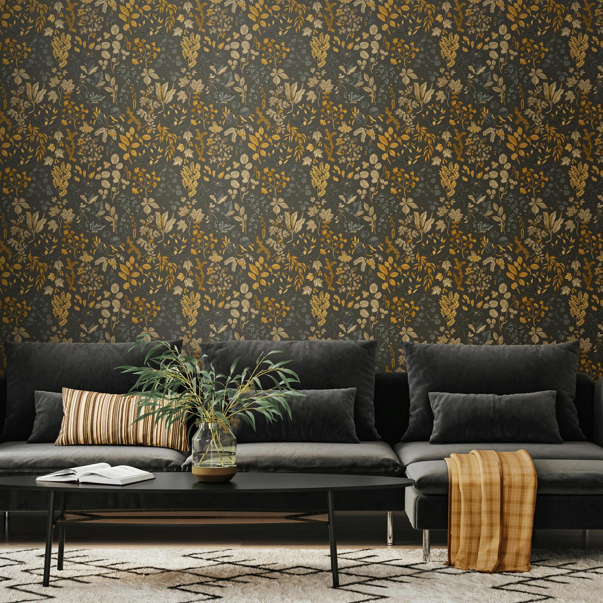Rackhams Bronze Botanical Leaves - Age 10M Wallpaper