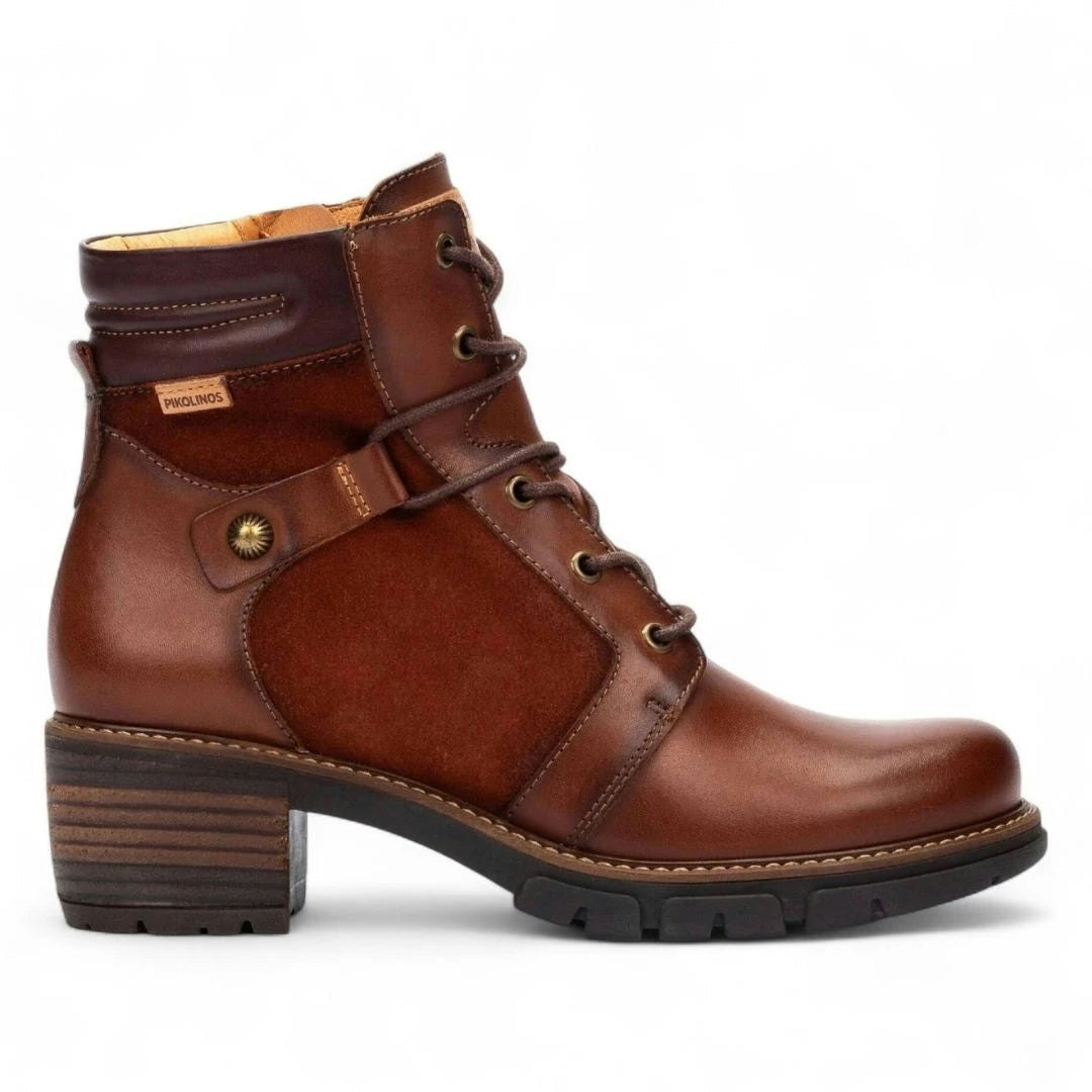 Pikolinos Women's Brown San Sebastia - Cuero Leather Ankle Boots - Eu 36
