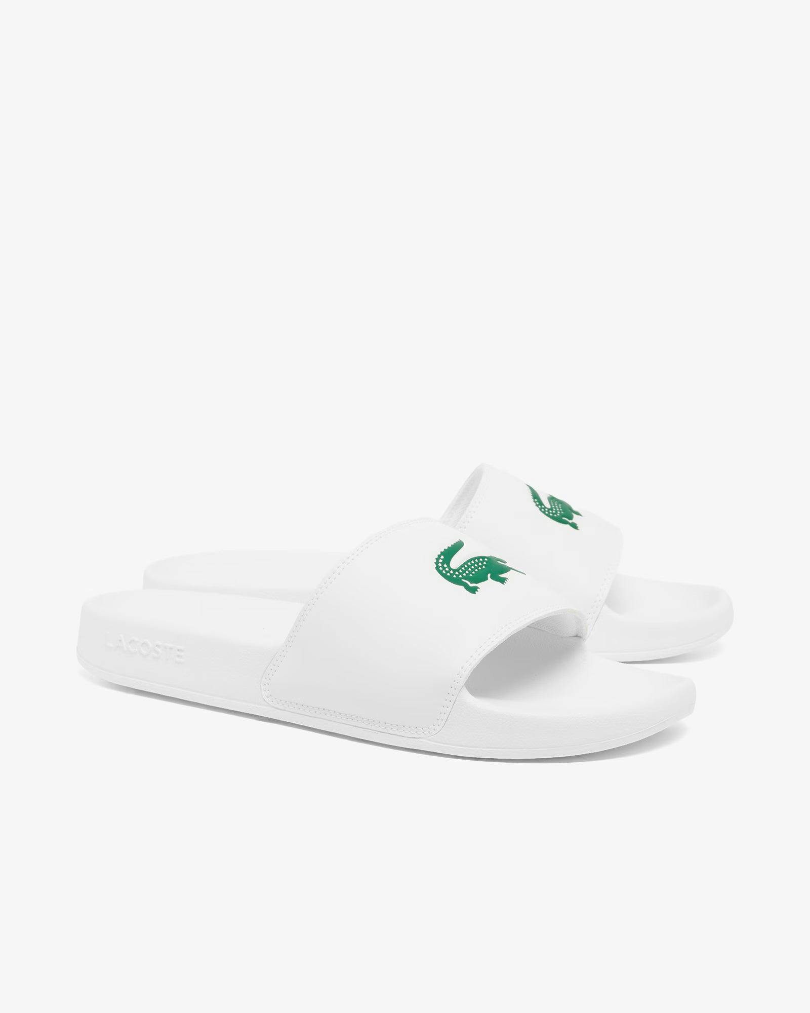Lacoste Men's White/Green Serve Sliders - 082 - 082 - Uk10 Eu44.5 Us11